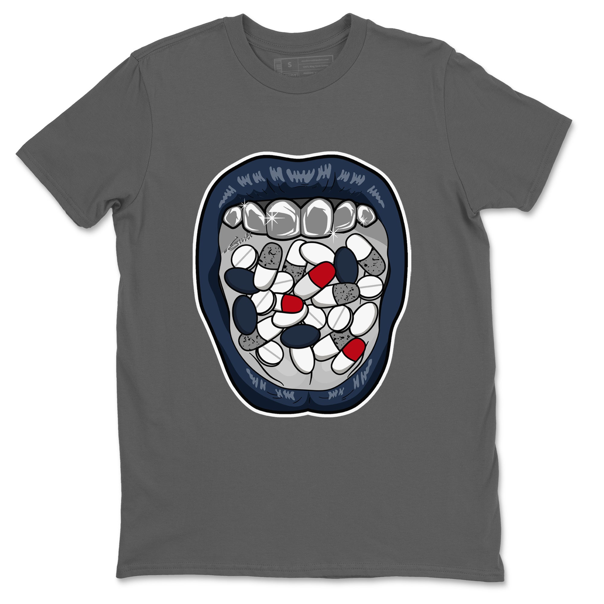 Acid Lips Unisex Tops - Air Jordan 4 Midnight Navy