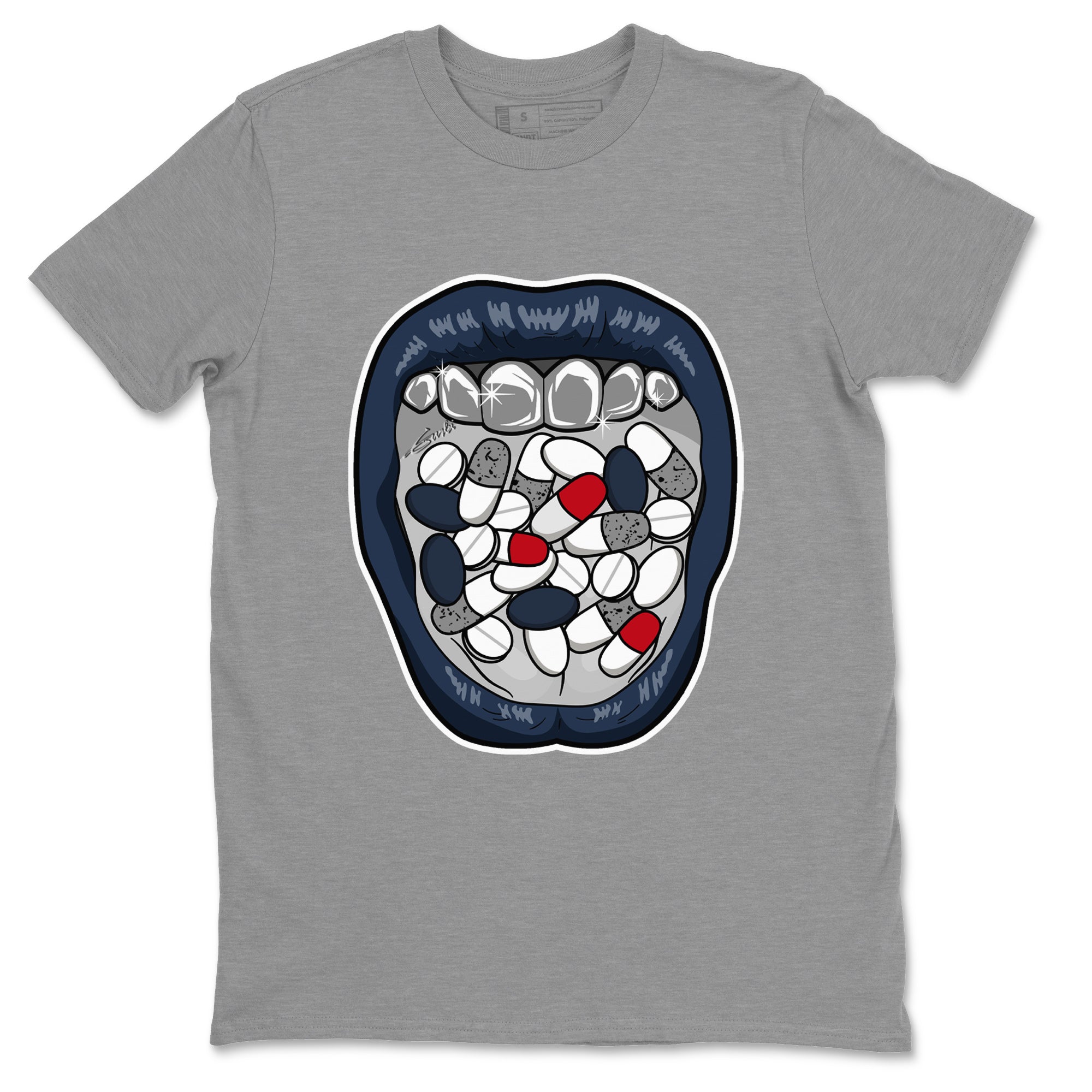 Acid Lips Unisex Tops - Air Jordan 4 Midnight Navy