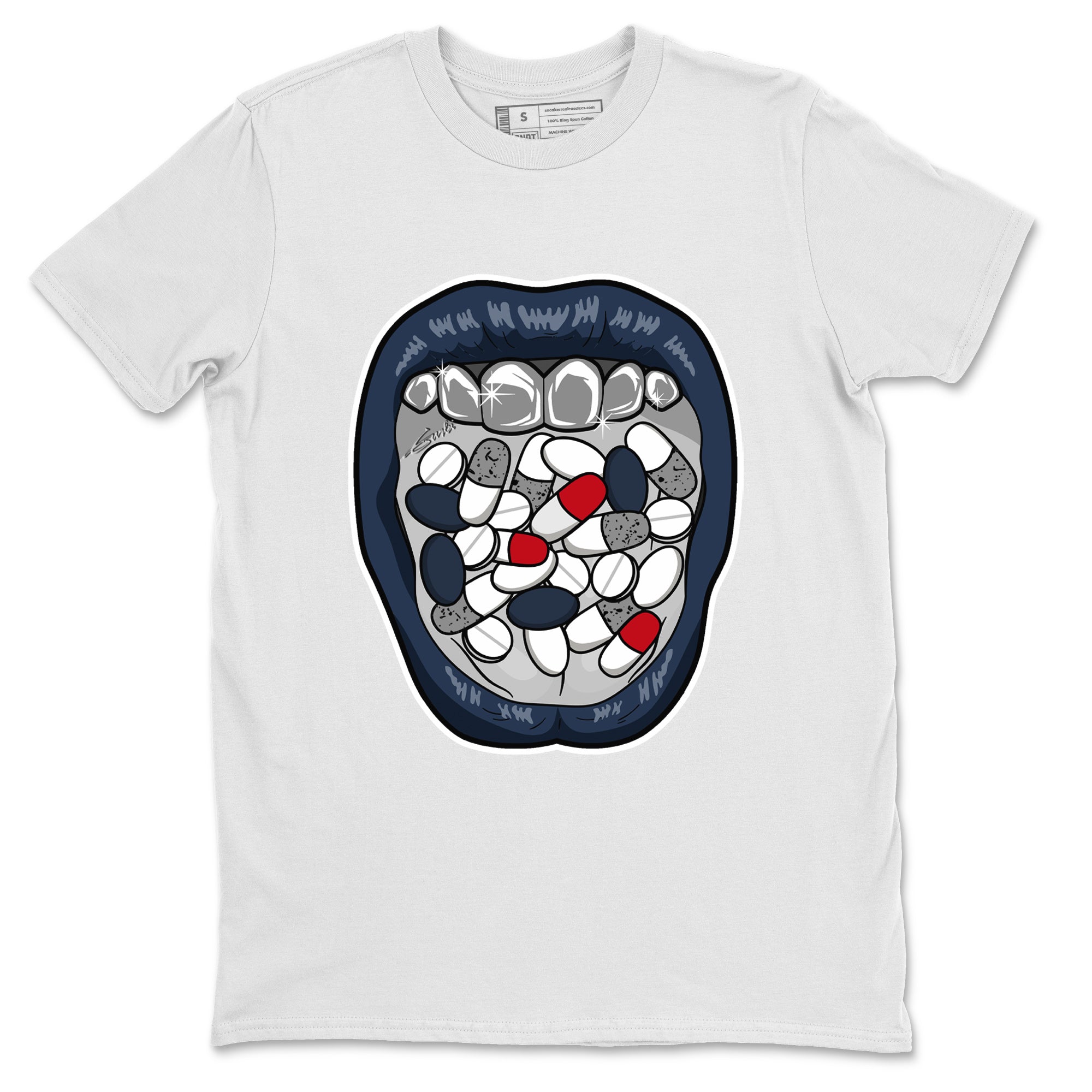 Acid Lips Unisex Tops - Air Jordan 4 Midnight Navy