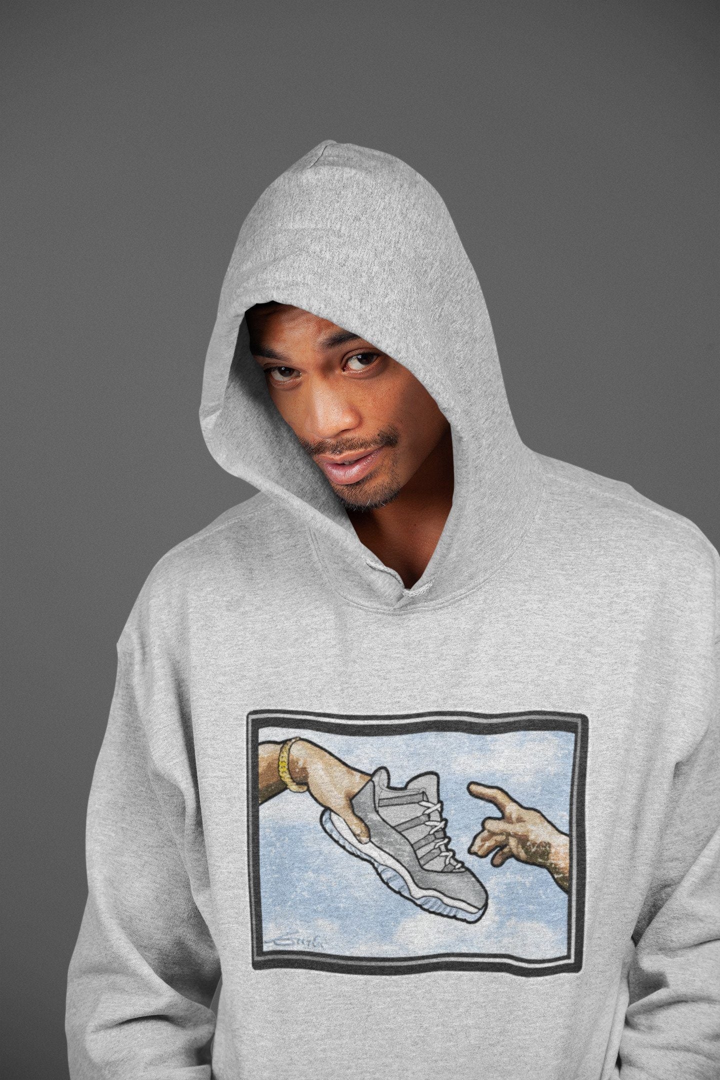 Adam's Creation Unisex Tops - Air Jordan 11 Cool Grey
