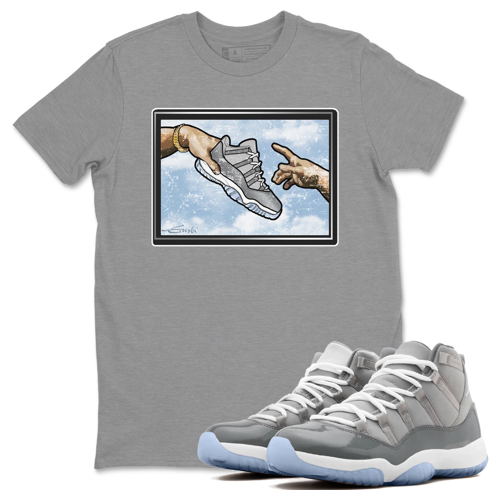 Adam's Creation Unisex Tops - Air Jordan 11 Cool Grey