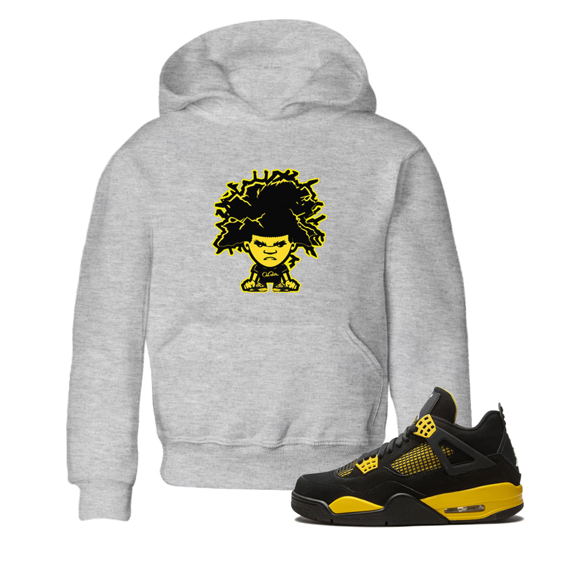 Afro Boy Kids Tops - Air Jordan 4 Thunder