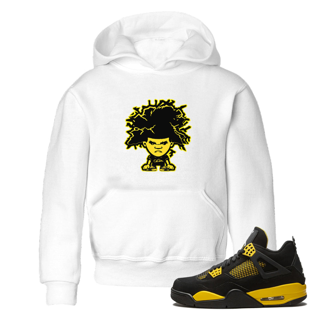Afro Boy Kids Tops - Air Jordan 4 Thunder