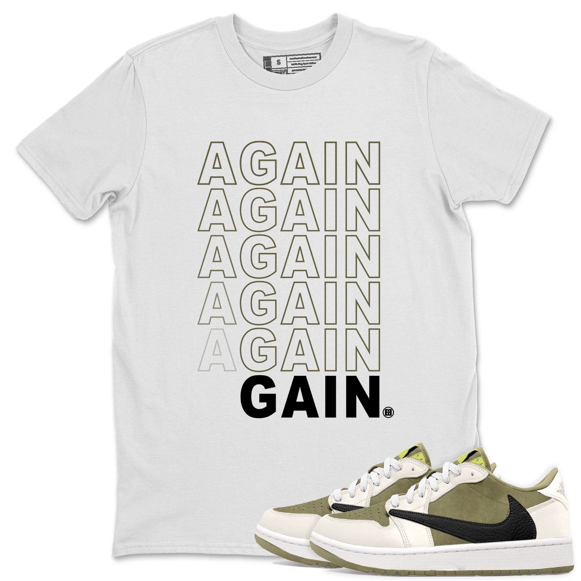 Again Gain snkmatch Tee - Air Jordan 1 Travis Scott Golf