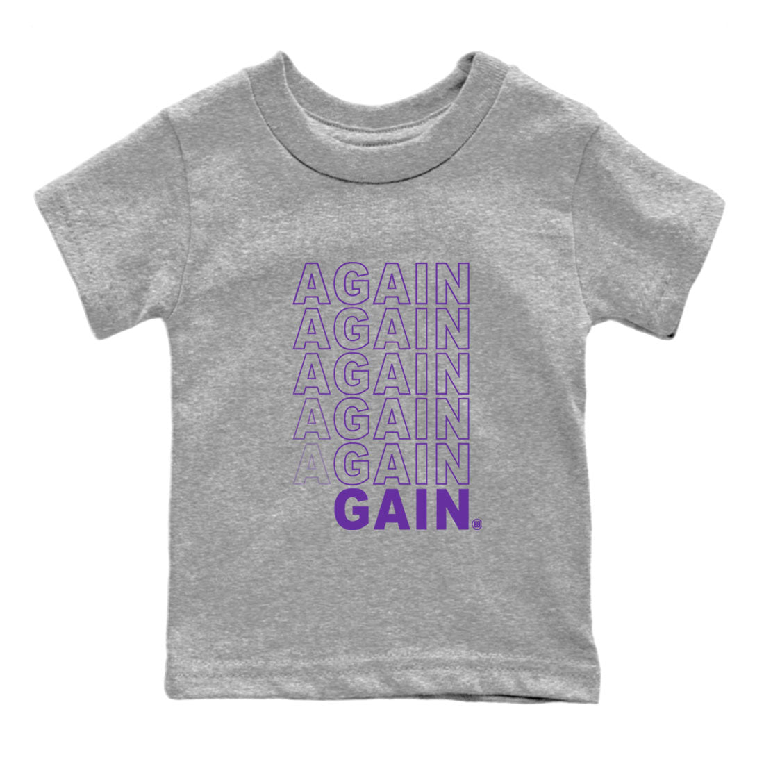 Again Gain snkmatch Tee Kids - Air Jordan 12 Field Purple
