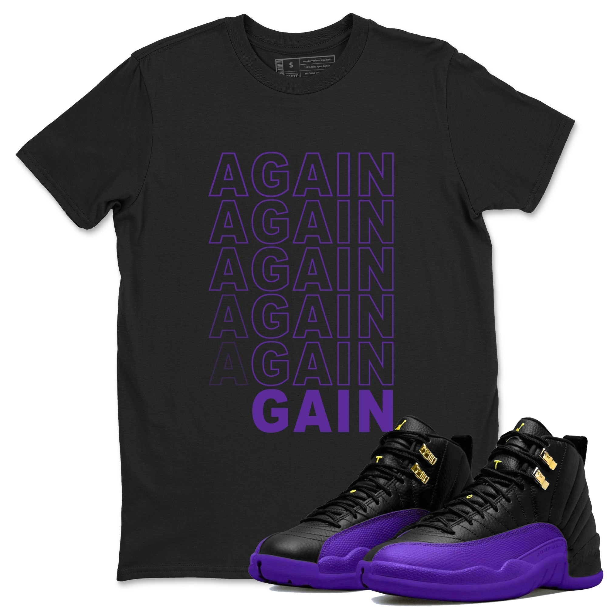 Again Gain snkmatch Tee - Air Jordan 12 Field Purple