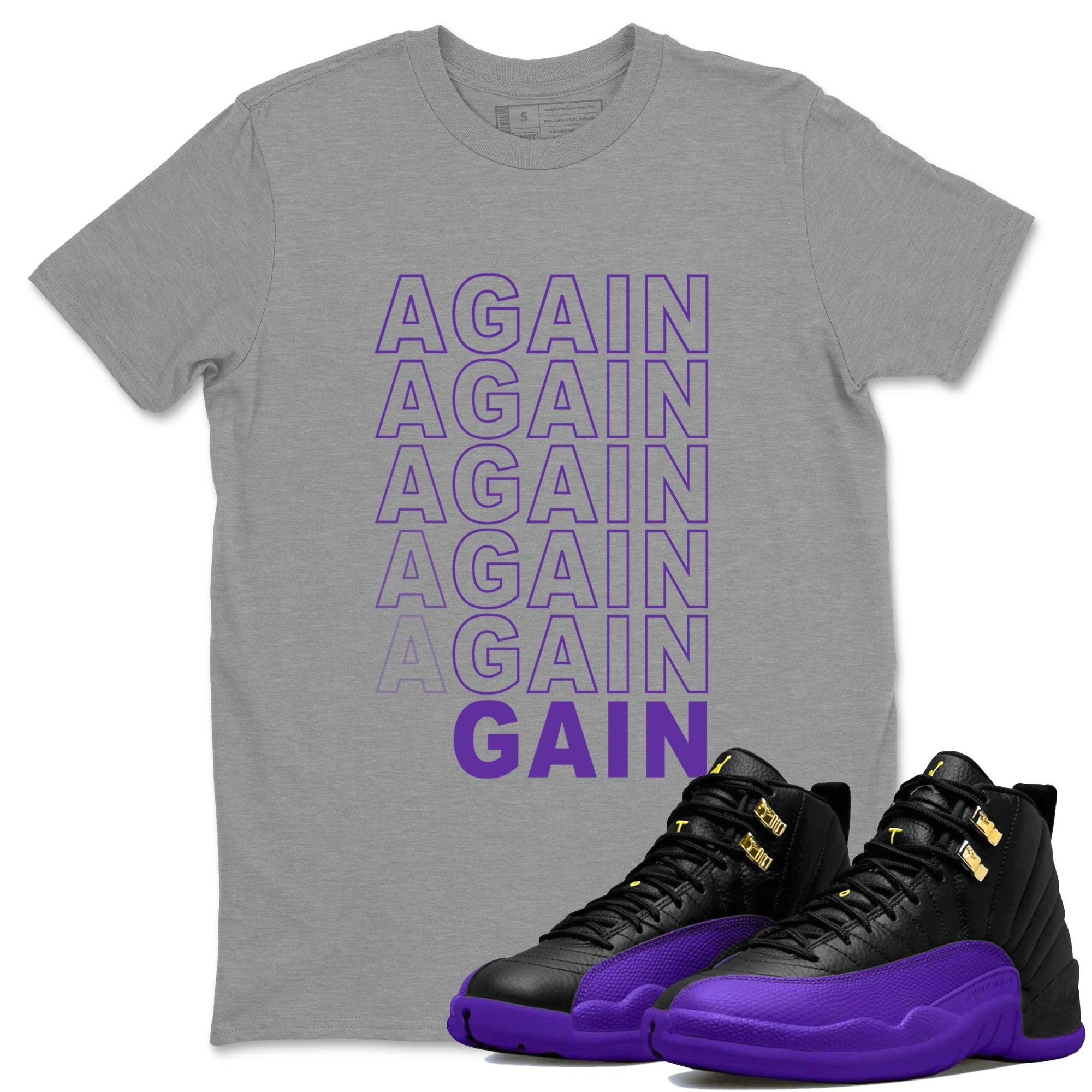 Again Gain snkmatch Tee - Air Jordan 12 Field Purple