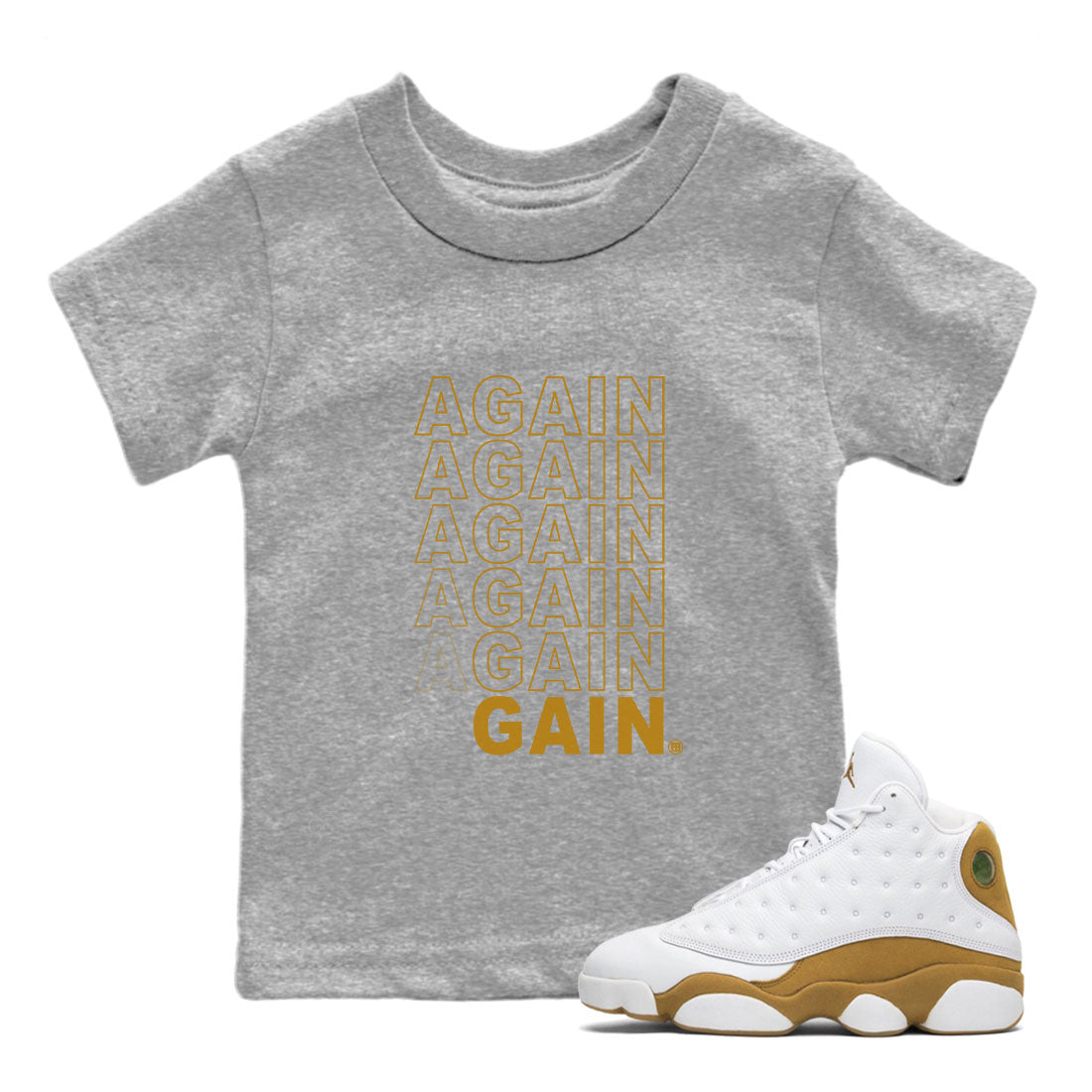 Again Gain snkmatch Tee Kids - Air Jordan 13 Wheat