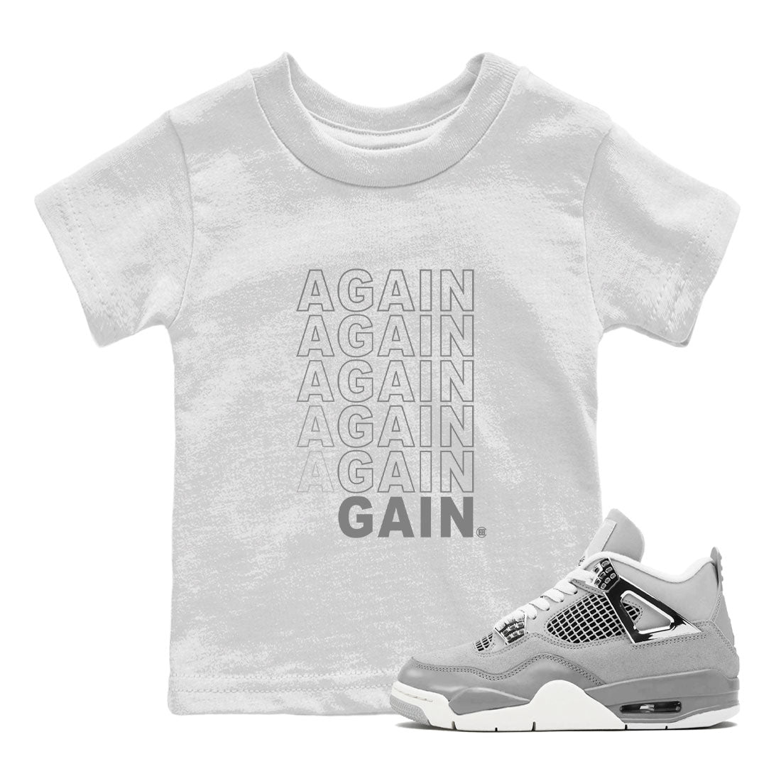 Again Gain snkmatch Tee Kids - Air Jordan 4 Frozen Moments