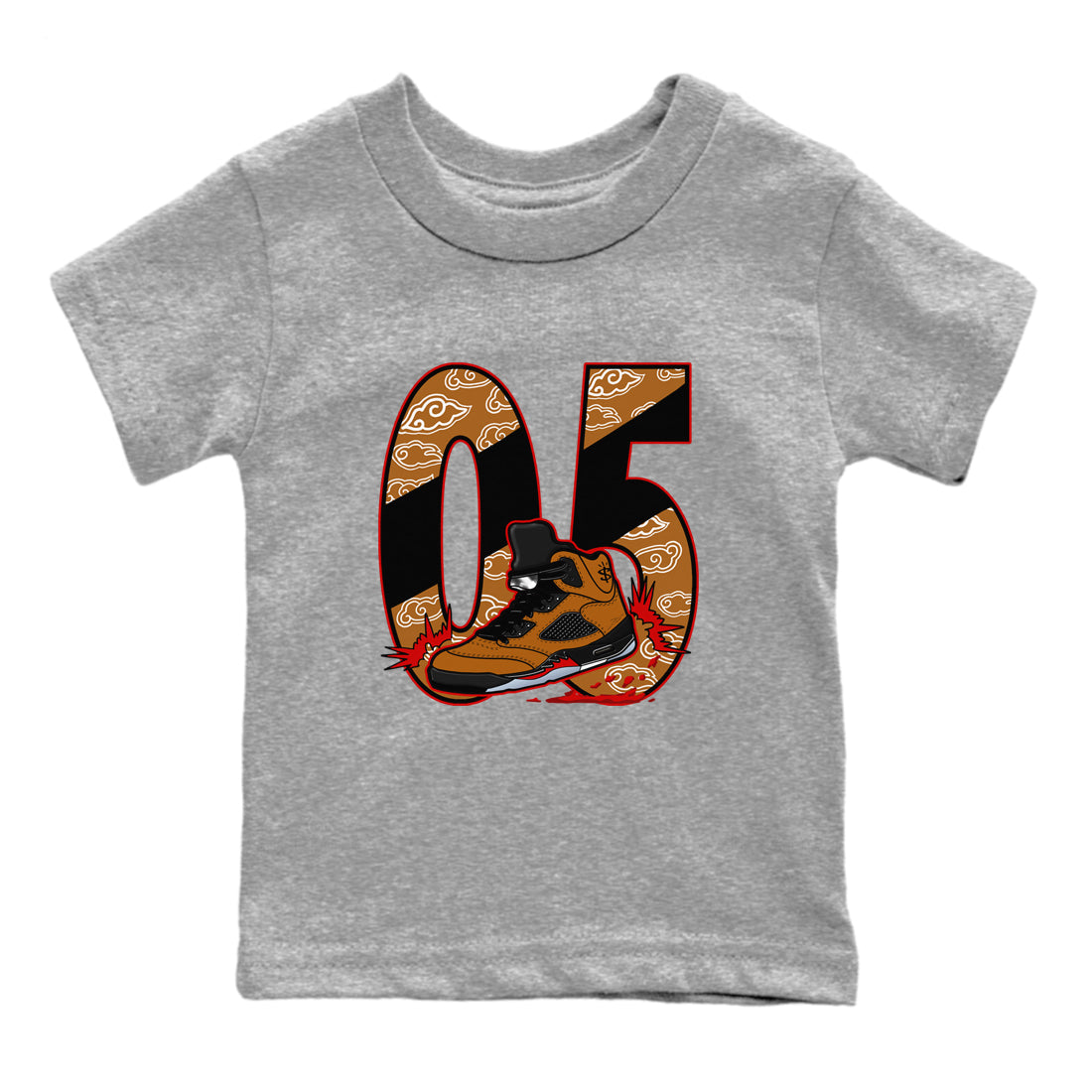 Aggressive Dribble snkmatch Tees Kids - Air Jordan 5 Archaeo Brown