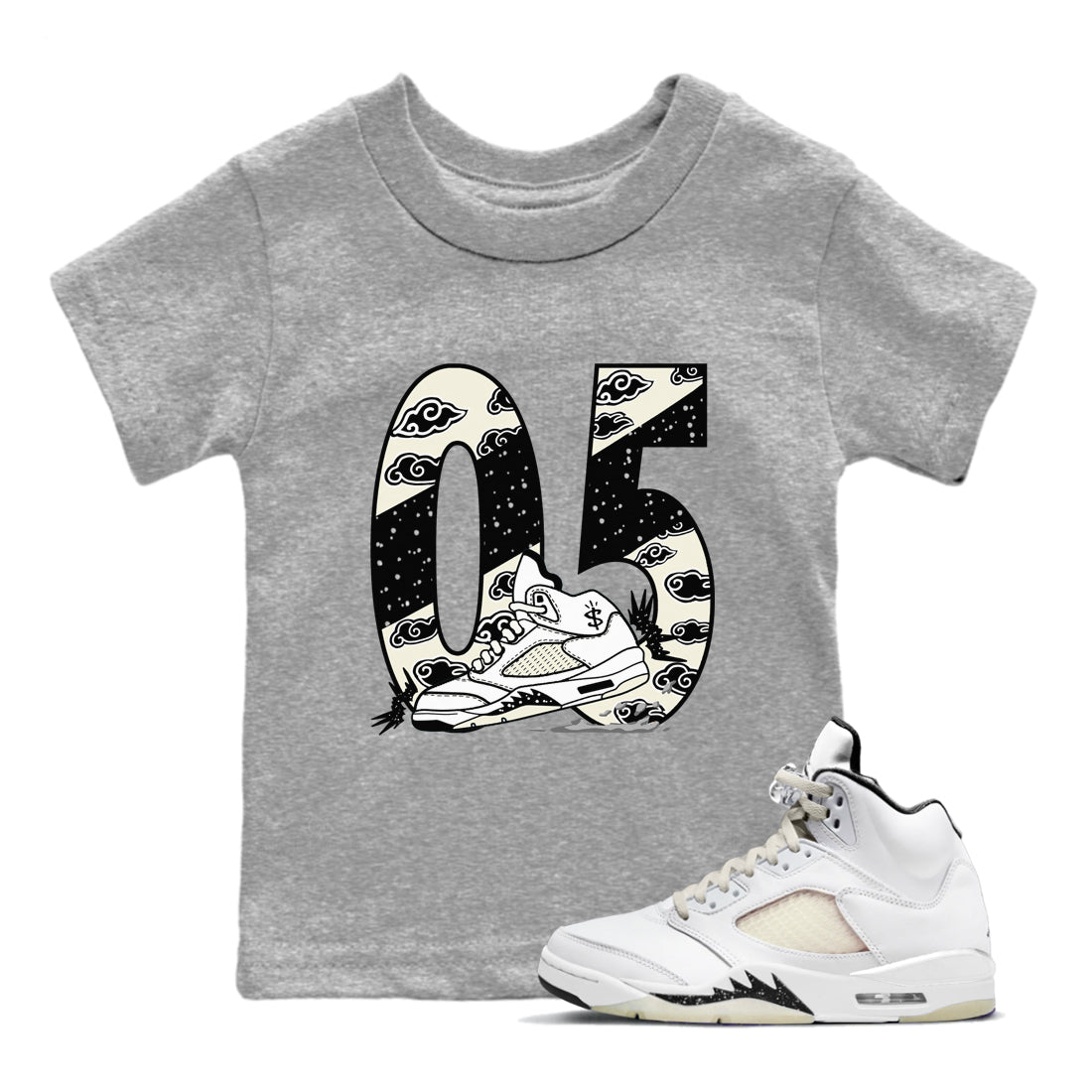 Aggressive Dribble snkmatch Tees Kids - Air Jordan 5 Sail