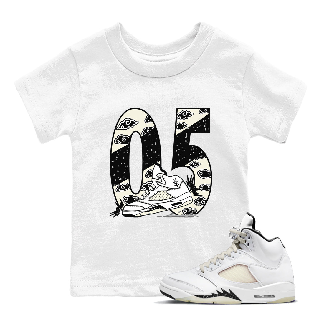 Aggressive Dribble snkmatch Tees Kids - Air Jordan 5 Sail