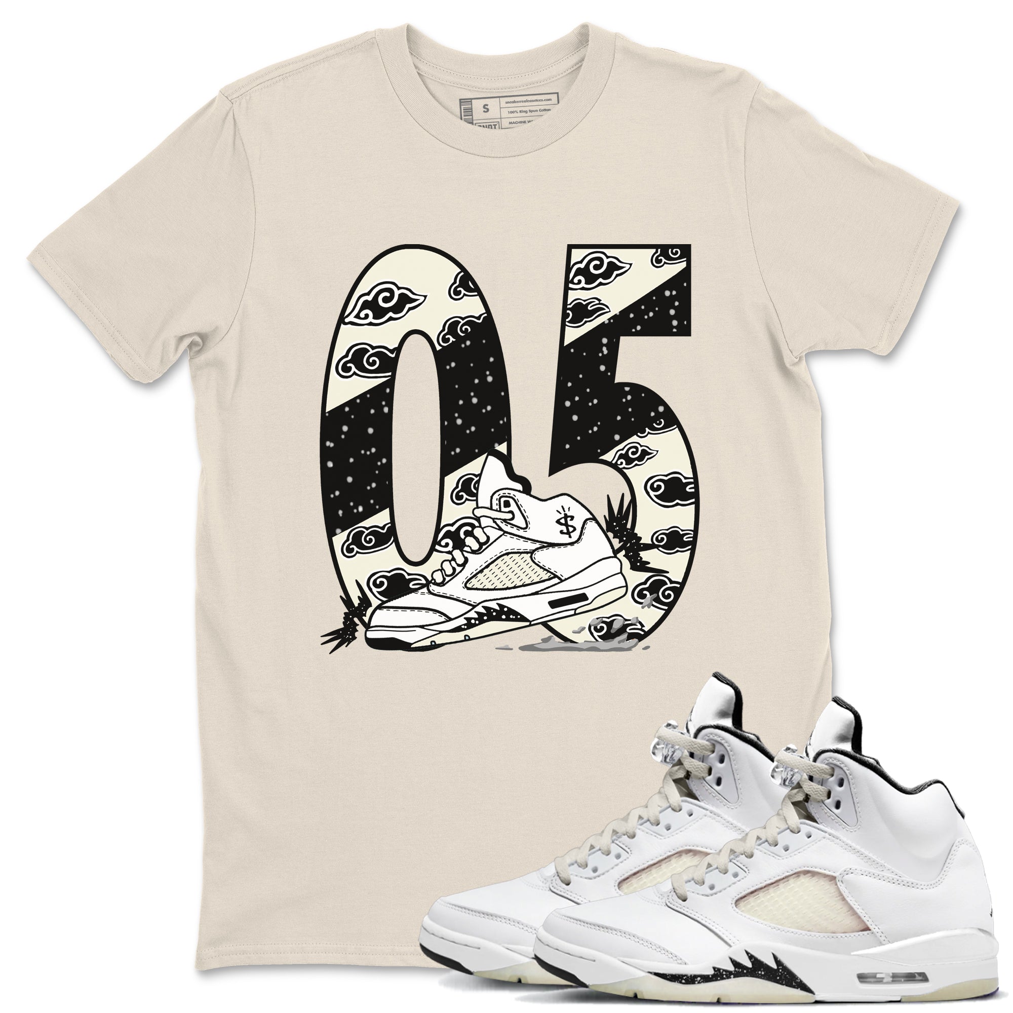 Aggressive Dribble snkmatch Tees - Air Jordan 5 Sail