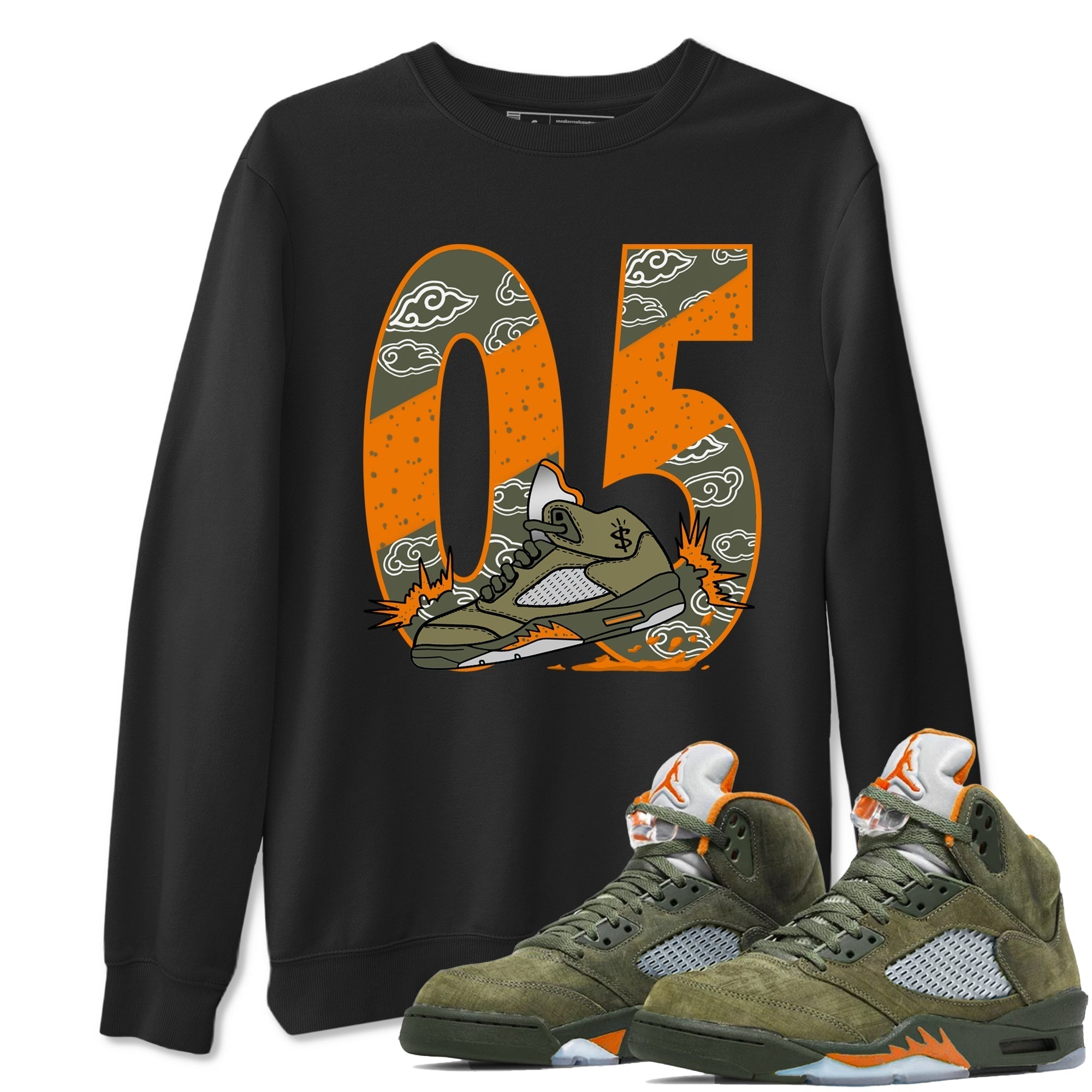 Aggressive Dribble snkmatch Tees - Air Jordan 5 Olive
