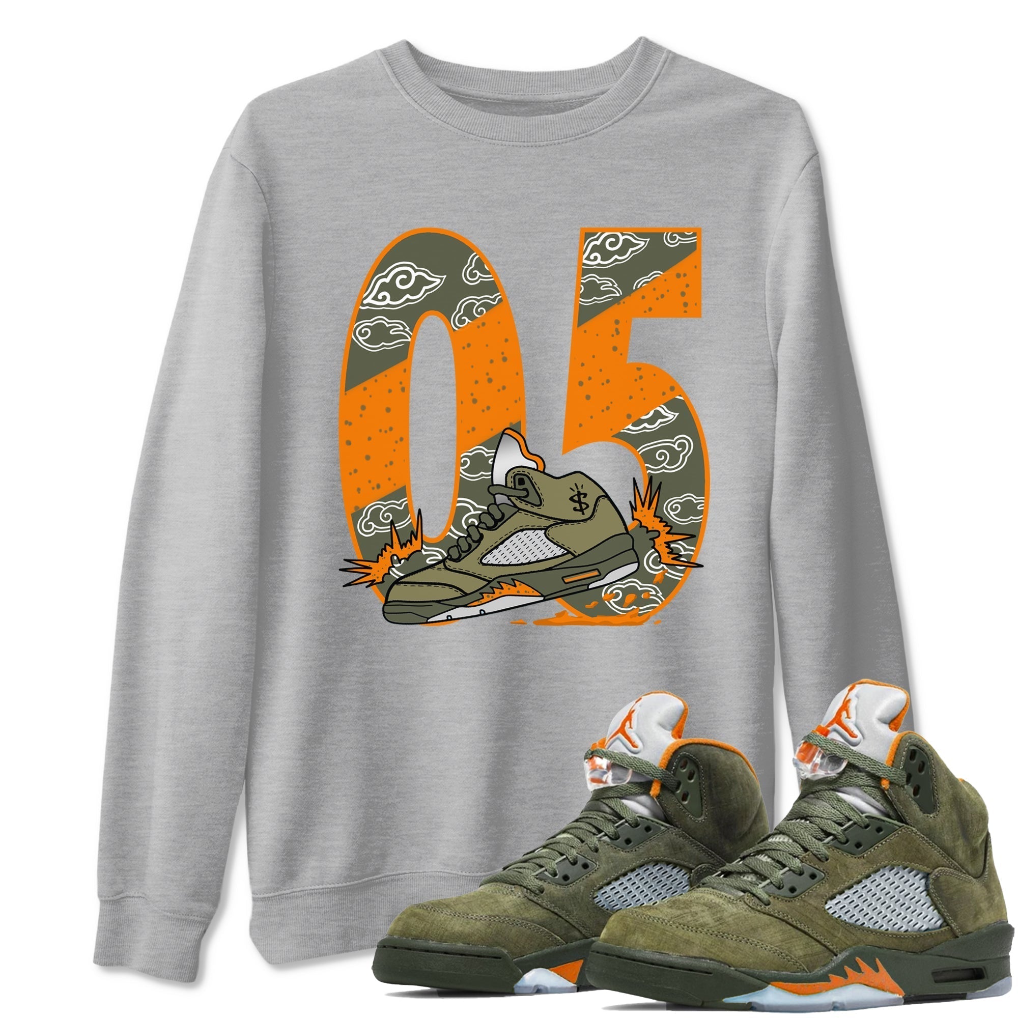 Aggressive Dribble snkmatch Tees - Air Jordan 5 Olive