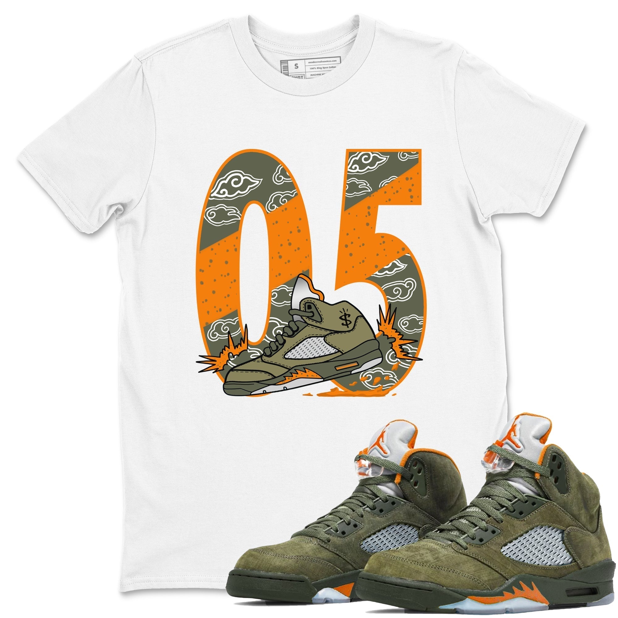 Aggressive Dribble snkmatch Tees - Air Jordan 5 Olive