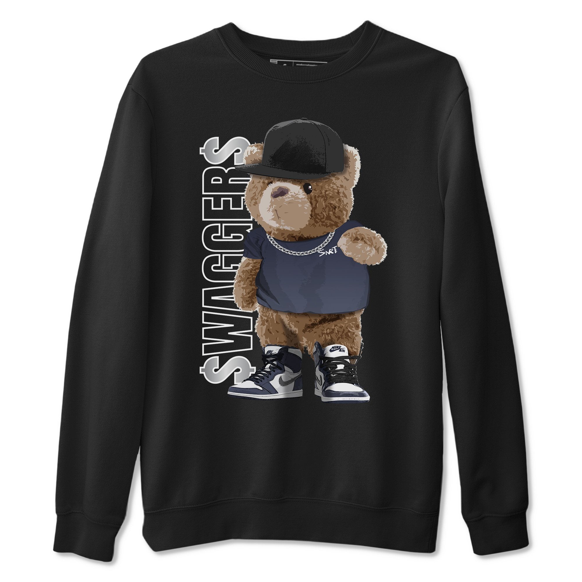 Bear Swaggers Unisex Tops - Air Jordan 1 Midnight Navy