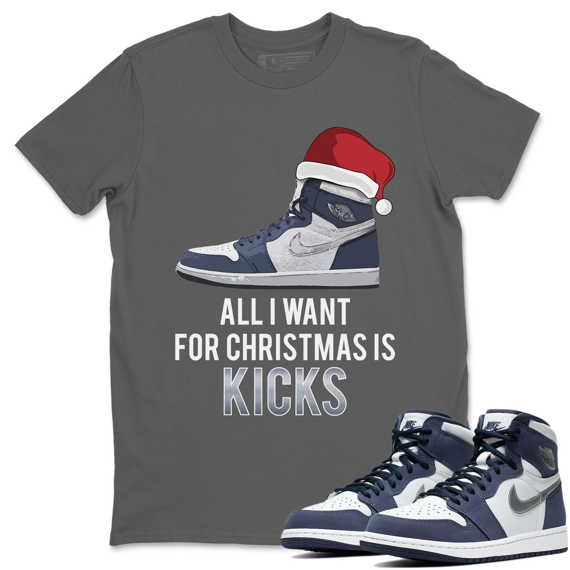 All I Want For Christmas Is Kicks Unisex Tops - Air Jordan 1 Midnight Navy