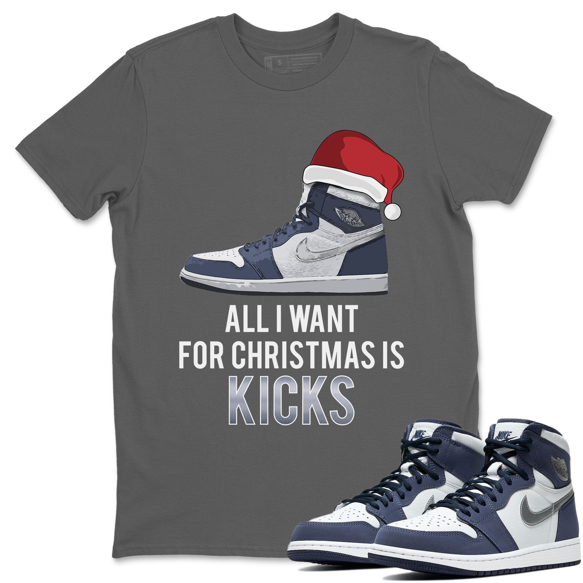All I Want For Christmas Is Kicks Unisex Tops - Air Jordan 1 Midnight Navy
