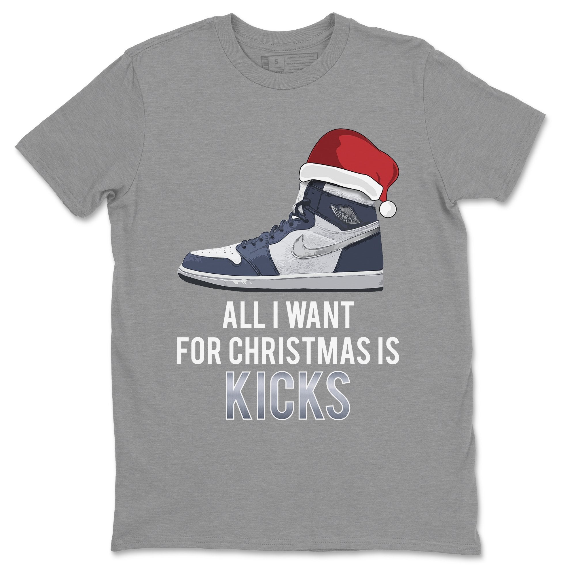 All I Want For Christmas Is Kicks Unisex Tops - Air Jordan 1 Midnight Navy