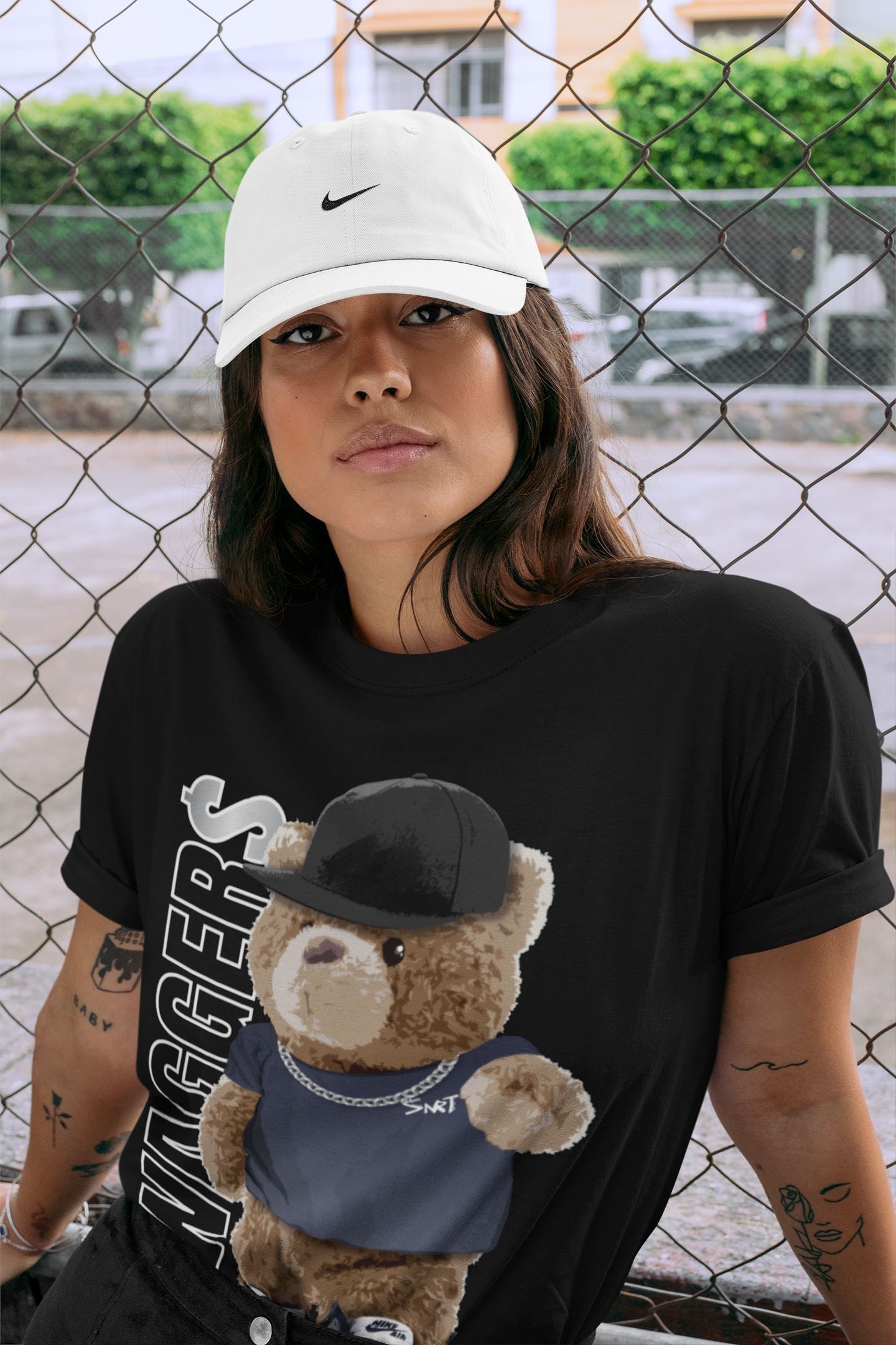 Bear Swaggers Unisex Tops - Air Jordan 1 Midnight Navy