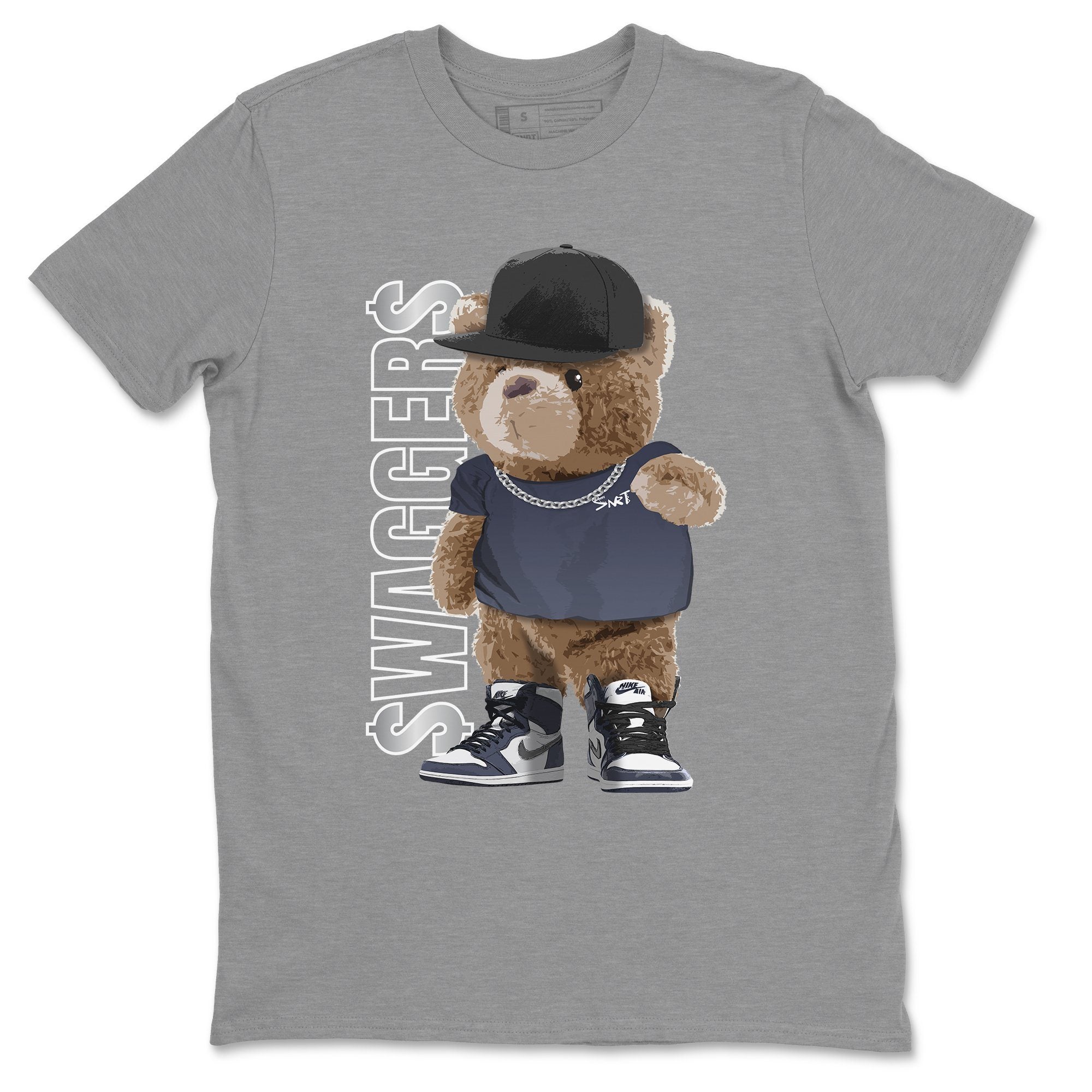 Bear Swaggers Unisex Tops - Air Jordan 1 Midnight Navy