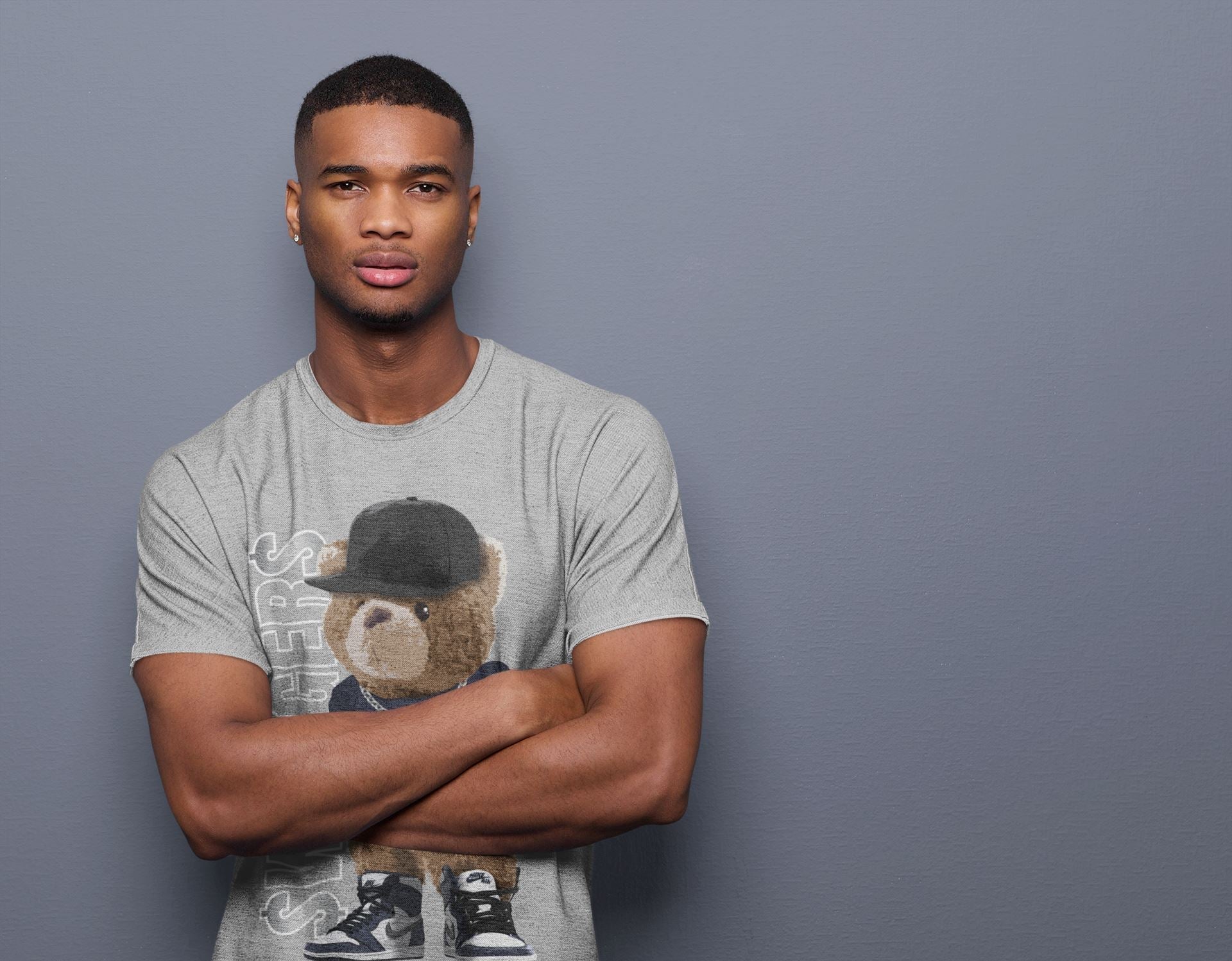 Bear Swaggers Unisex Tops - Air Jordan 1 Midnight Navy