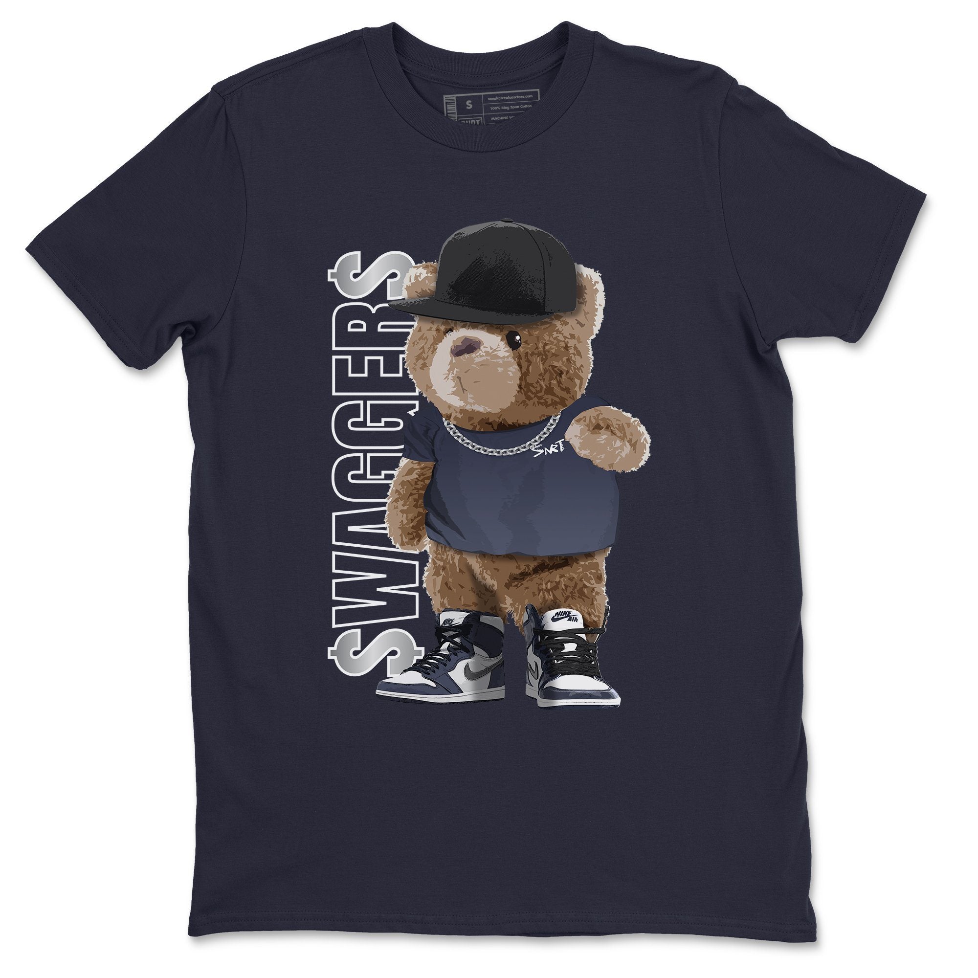 Bear Swaggers Unisex Tops - Air Jordan 1 Midnight Navy