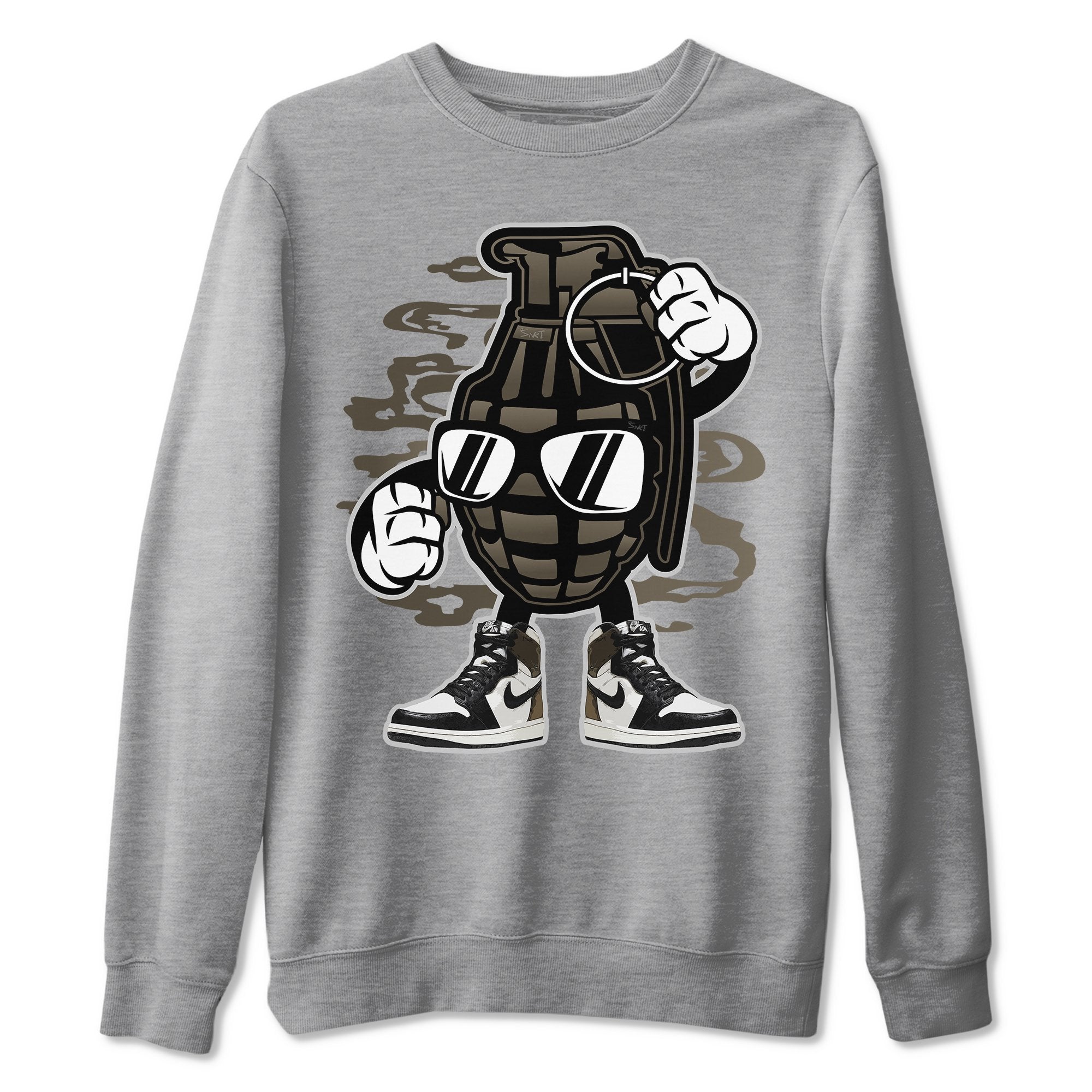Grenade Unisex Tops - Air Jordan 1 Dark Mocha