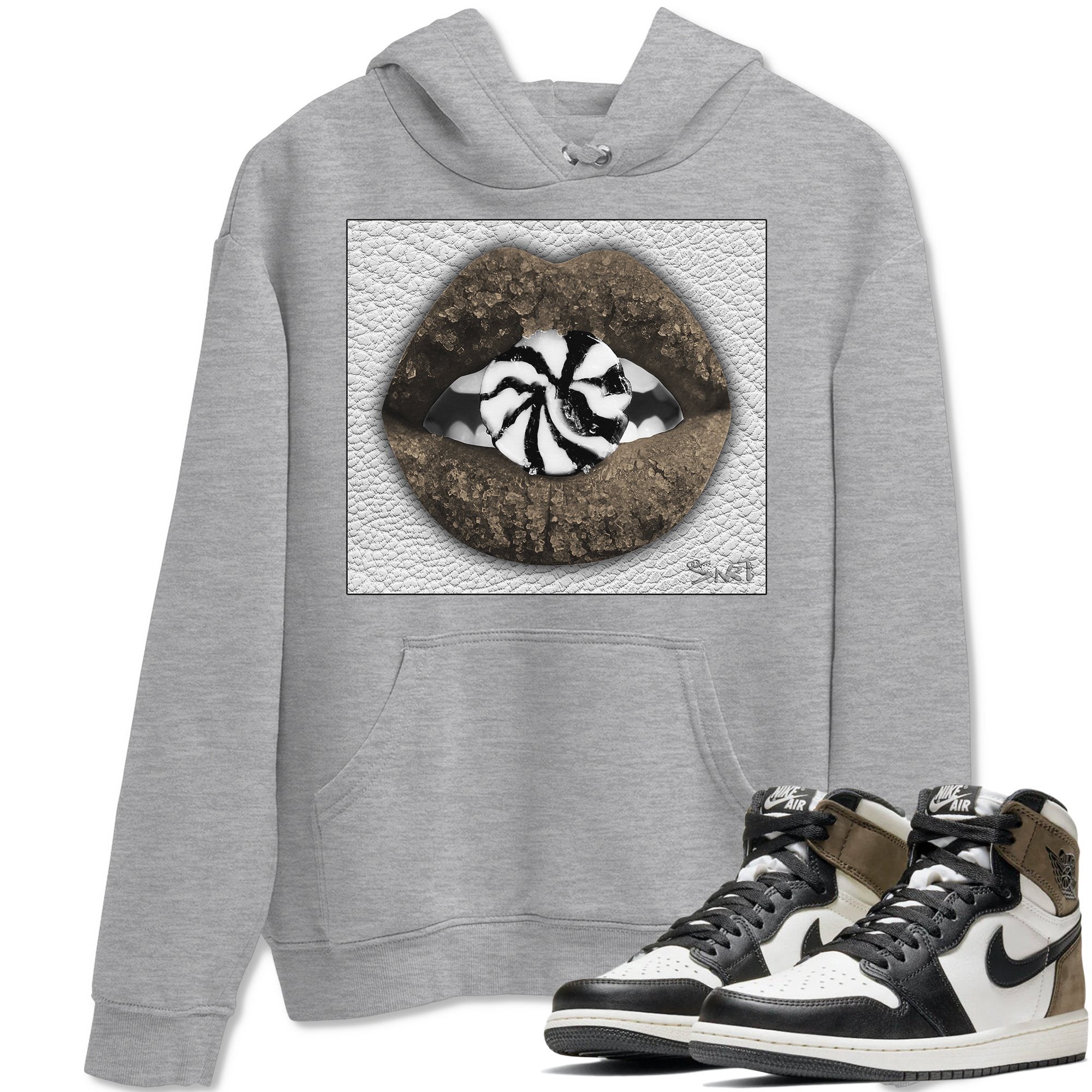 Lips Candy Unisex Tops - Air Jordan 1 Dark Mocha