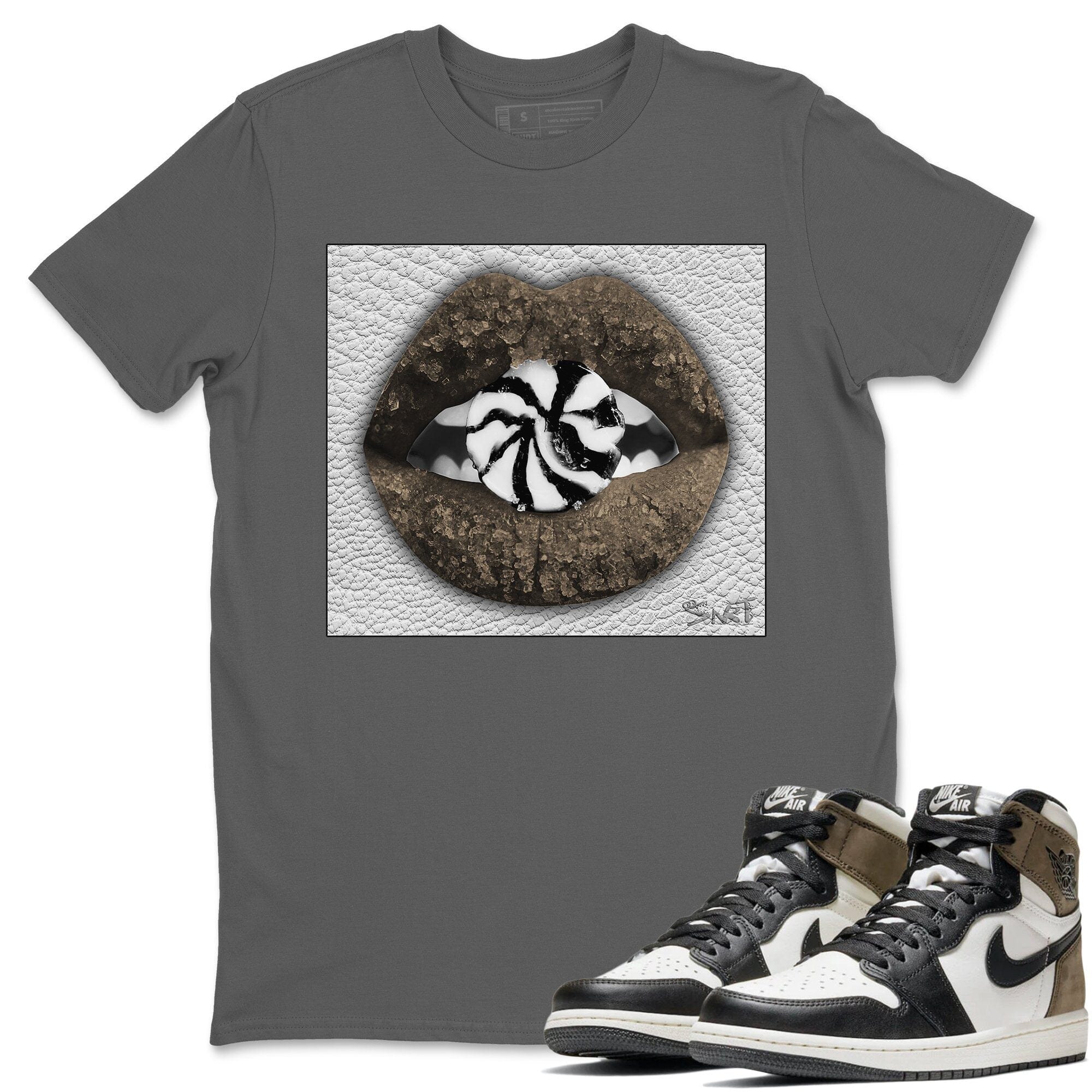 Lips Candy Unisex Tops - Air Jordan 1 Dark Mocha