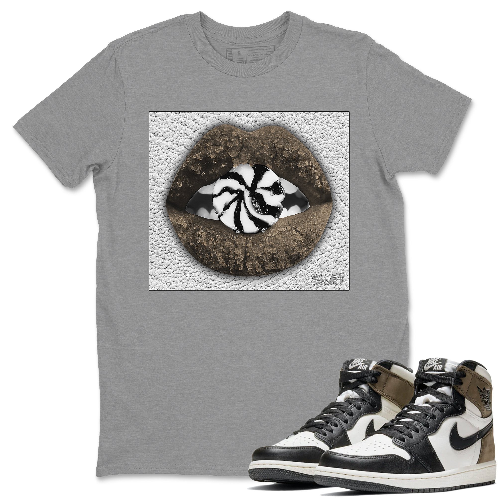 Lips Candy Unisex Tops - Air Jordan 1 Dark Mocha