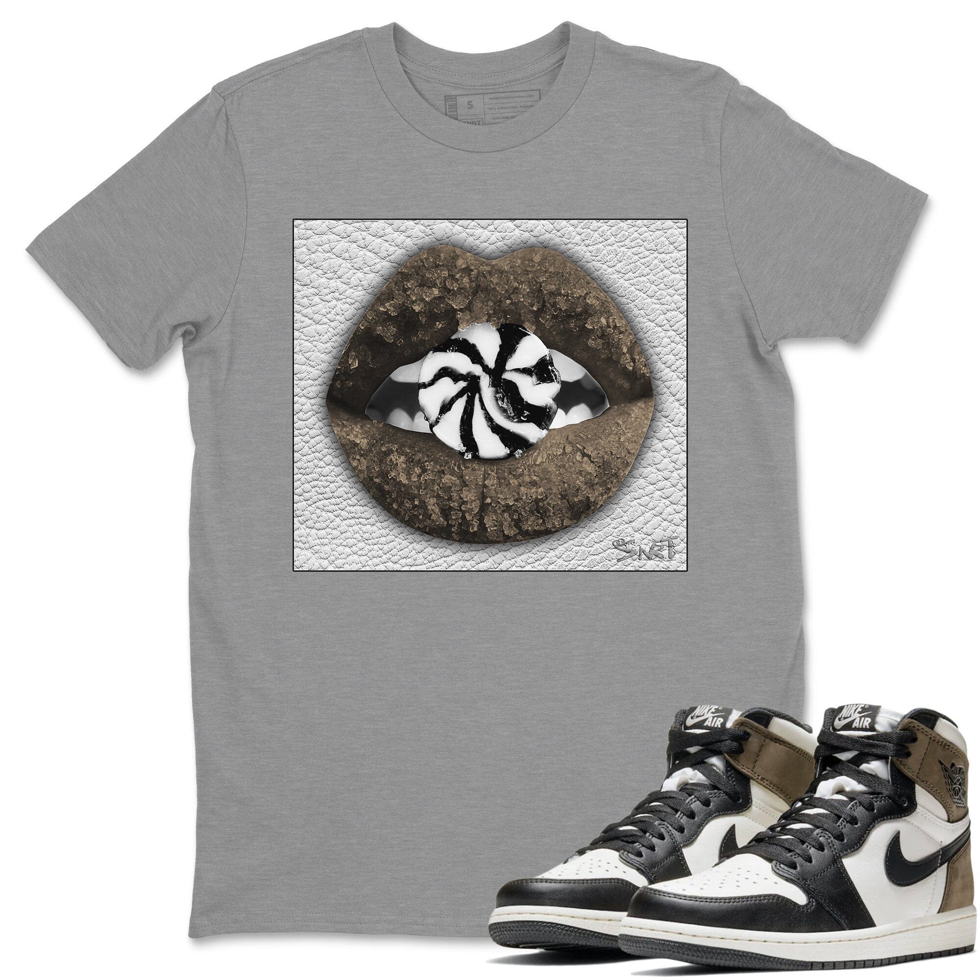 Lips Candy Unisex Tops - Air Jordan 1 Dark Mocha