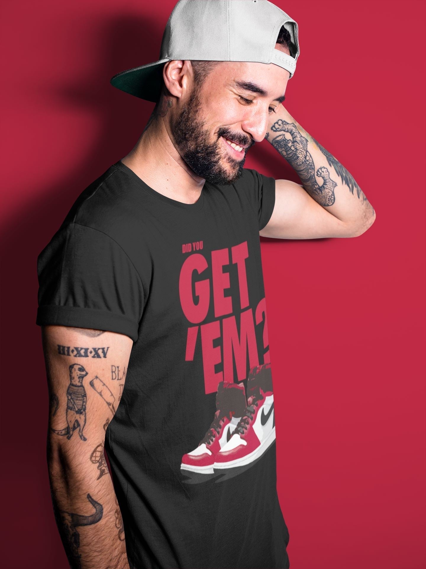 Did You Get 'Em Unisex Tops - Air Jordan 1 Satin Red