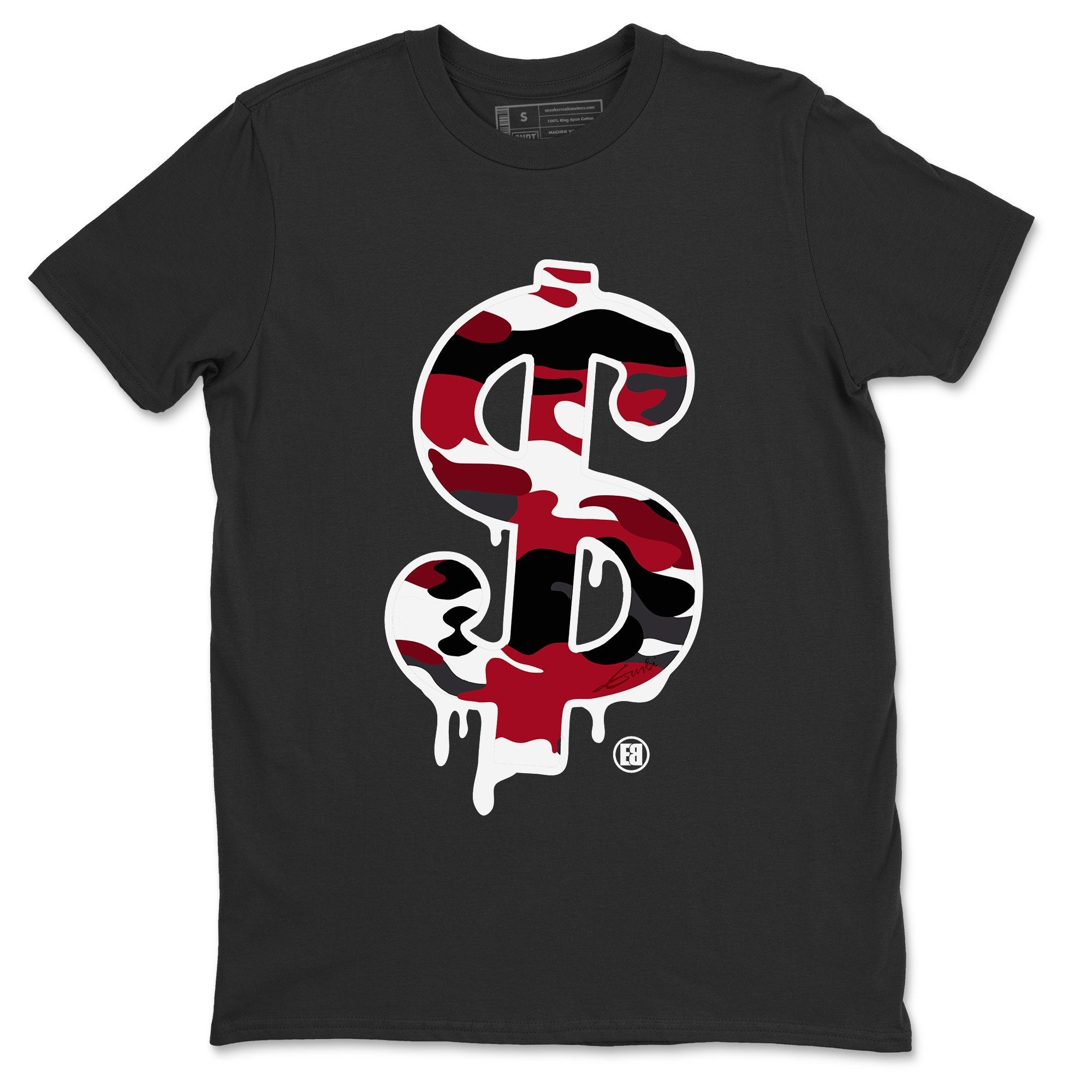 Dollar Camo Unisex Tops - Air Jordan 1 Satin Red