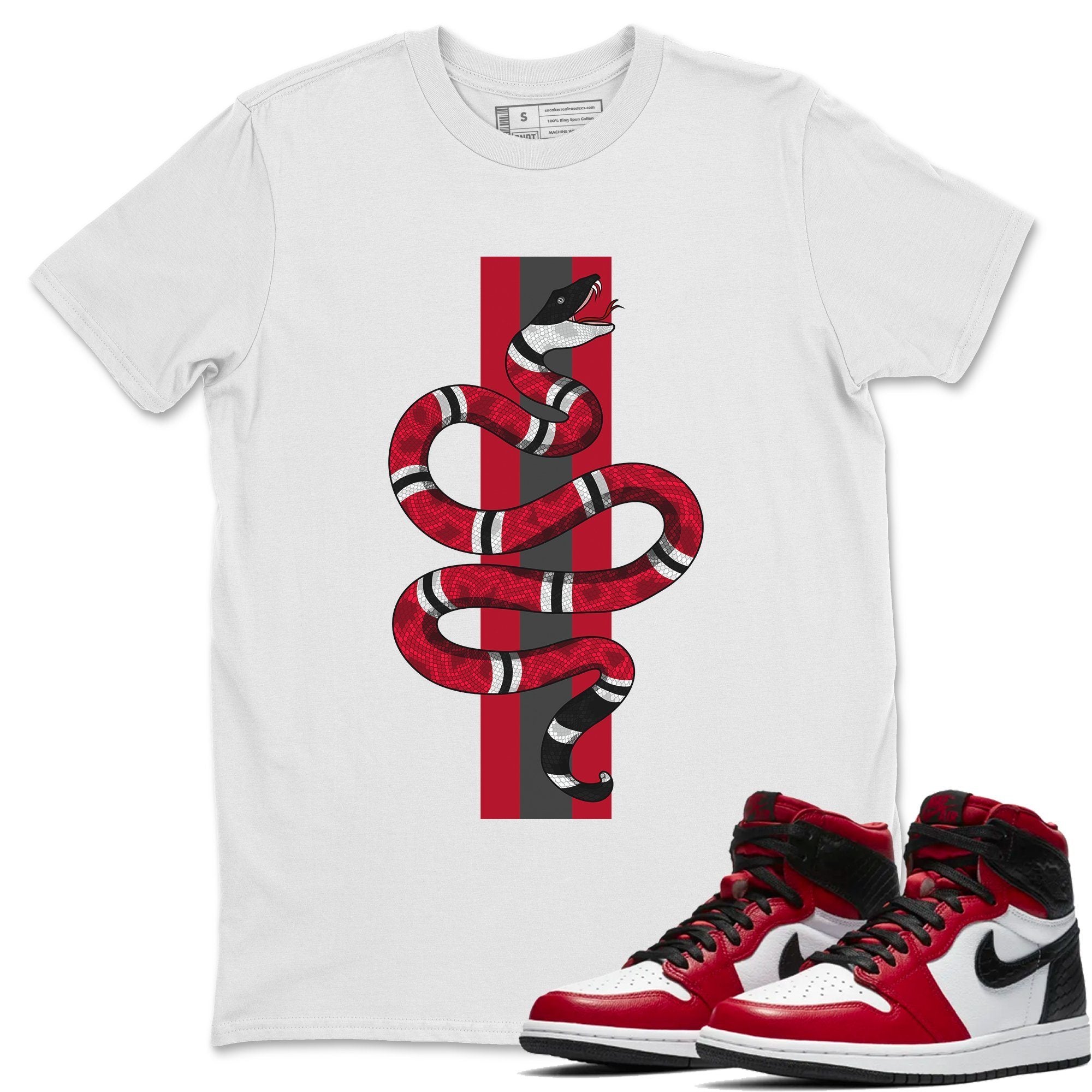 Snake Unisex Tops - Air Jordan 1 Satin Red
