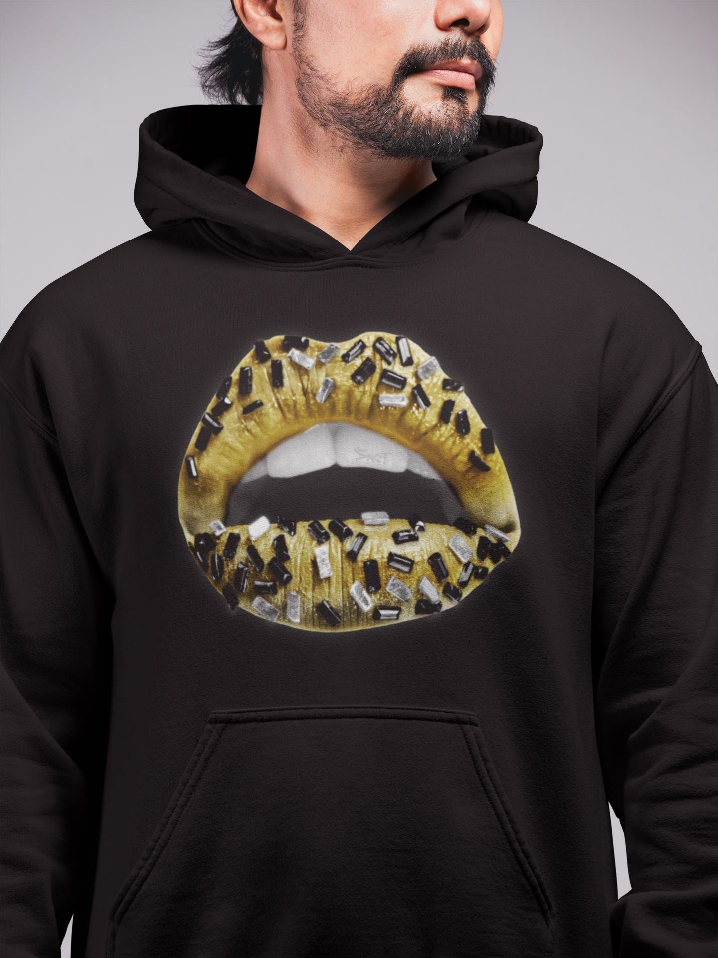 Lips Jewel Unisex Tops - Air Jordan 1 Metallic Gold