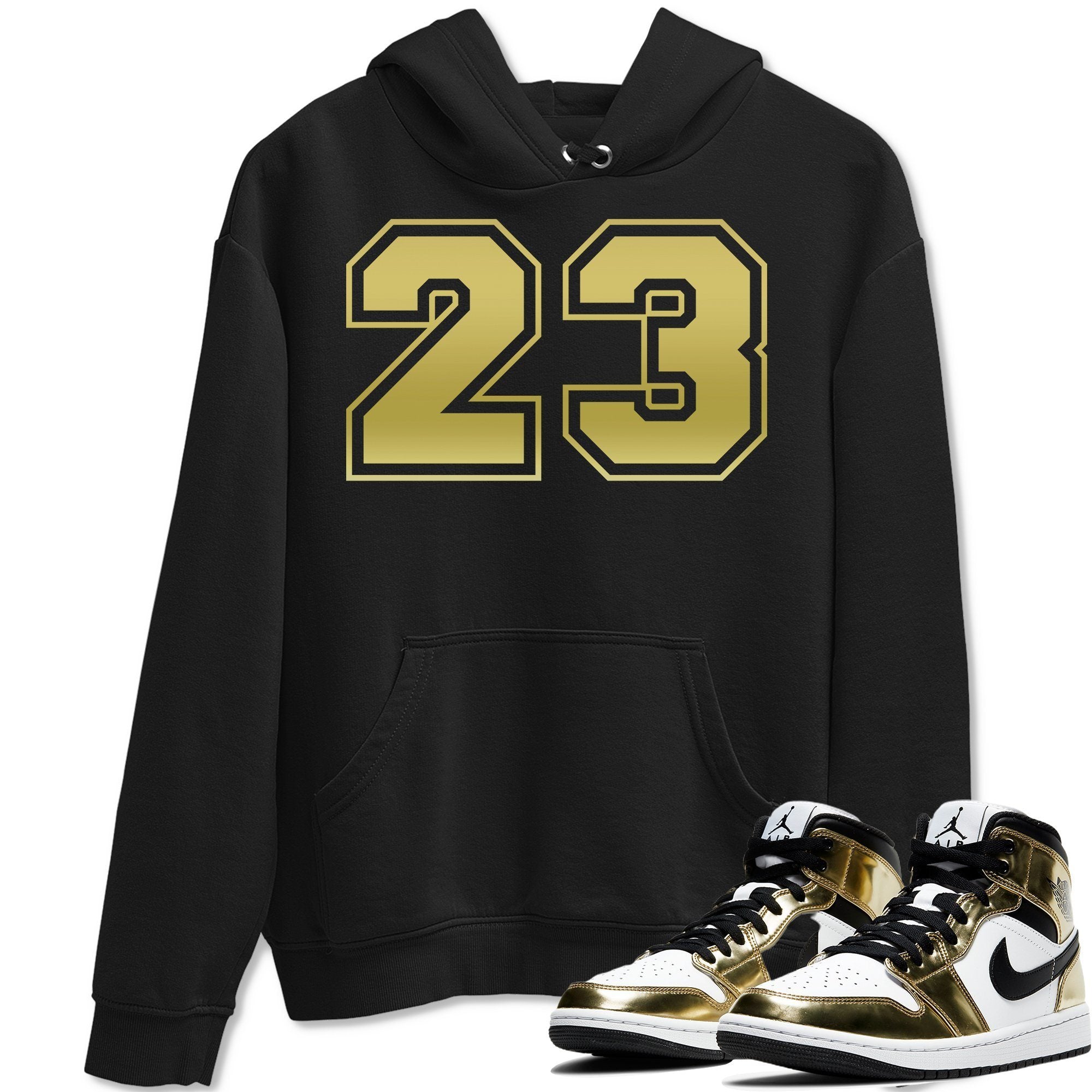 Number 23 Unisex Tops - Air Jordan 1 Metallic Gold