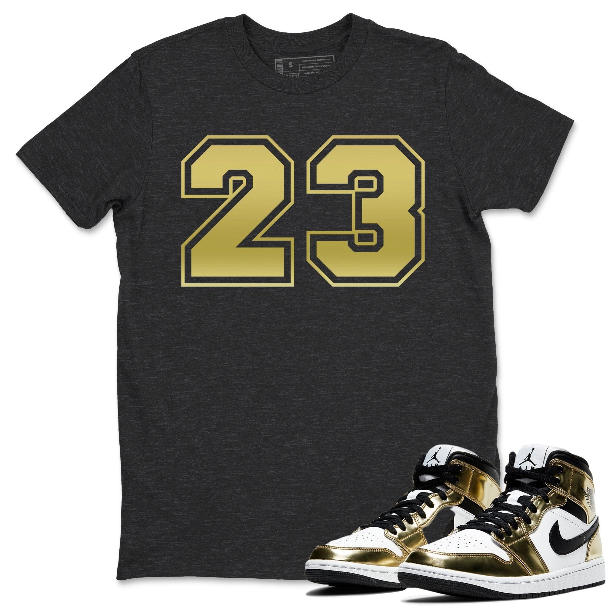 Number 23 Unisex Tops - Air Jordan 1 Metallic Gold