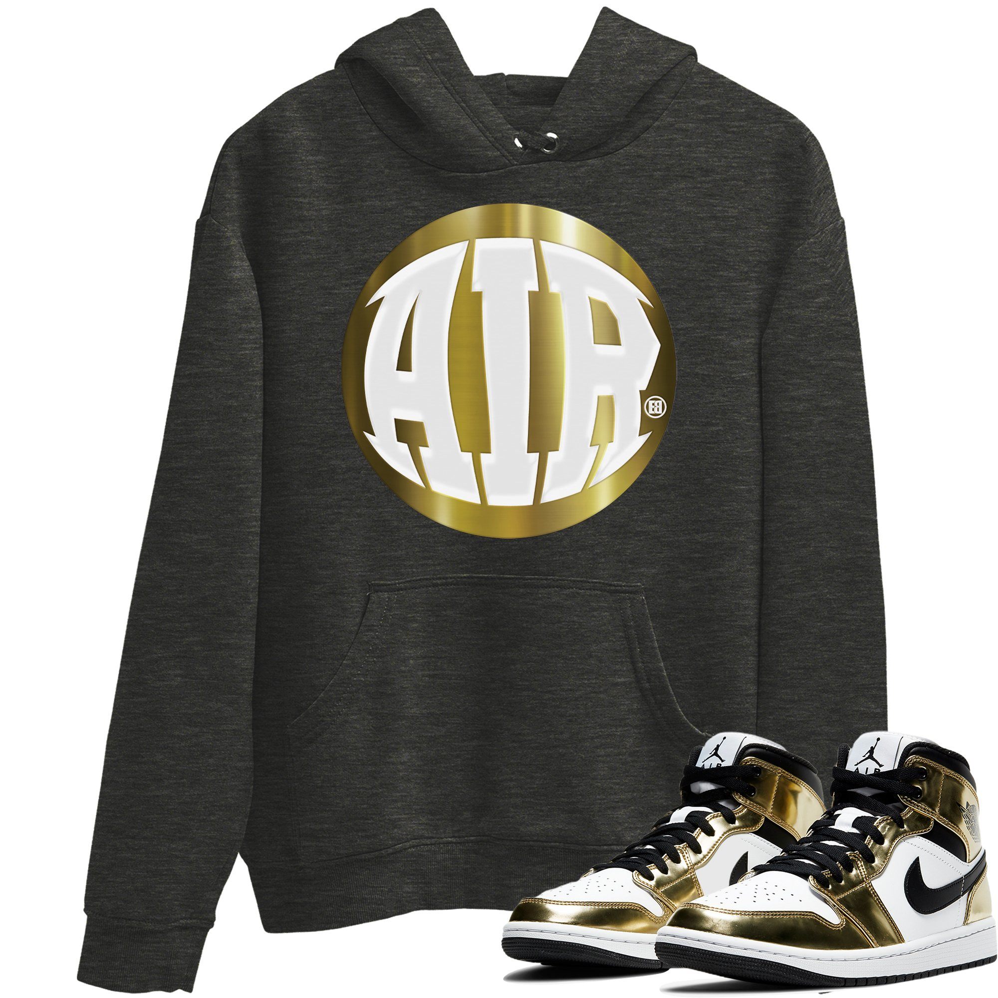 AIR Unisex Tops - Air Jordan 1 Metallic Gold