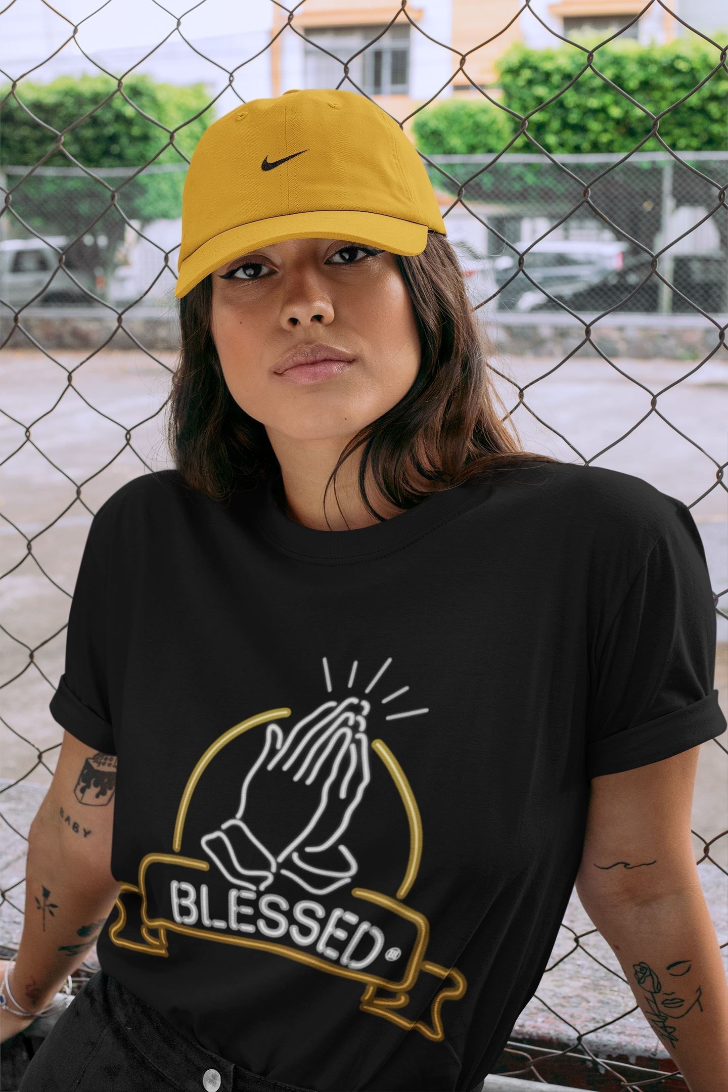 Blessed Unisex Tops - Air Jordan 1 Metallic Gold