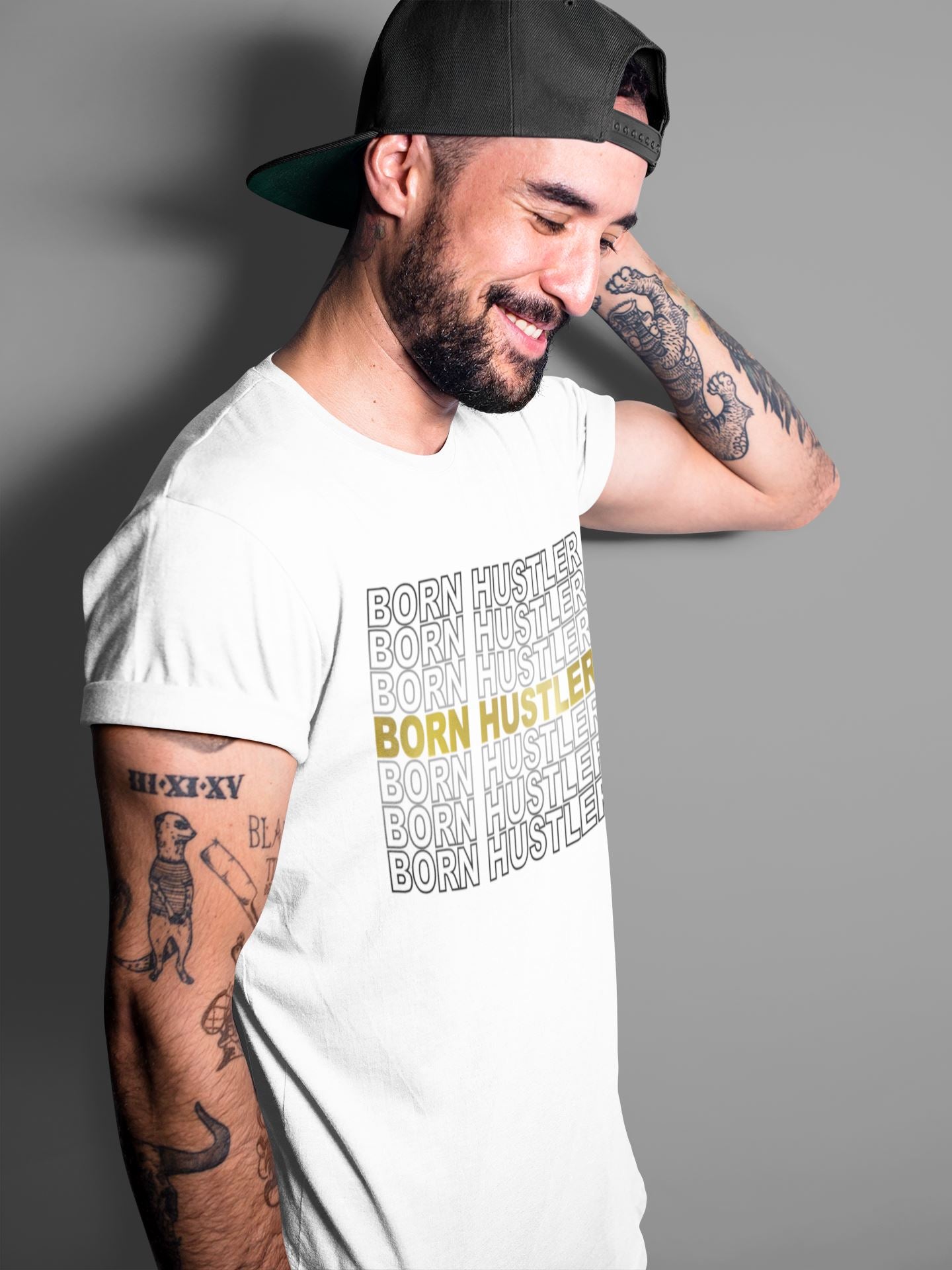 Born Hustler Unisex Tops - Air Jordan 1 Metallic Gold
