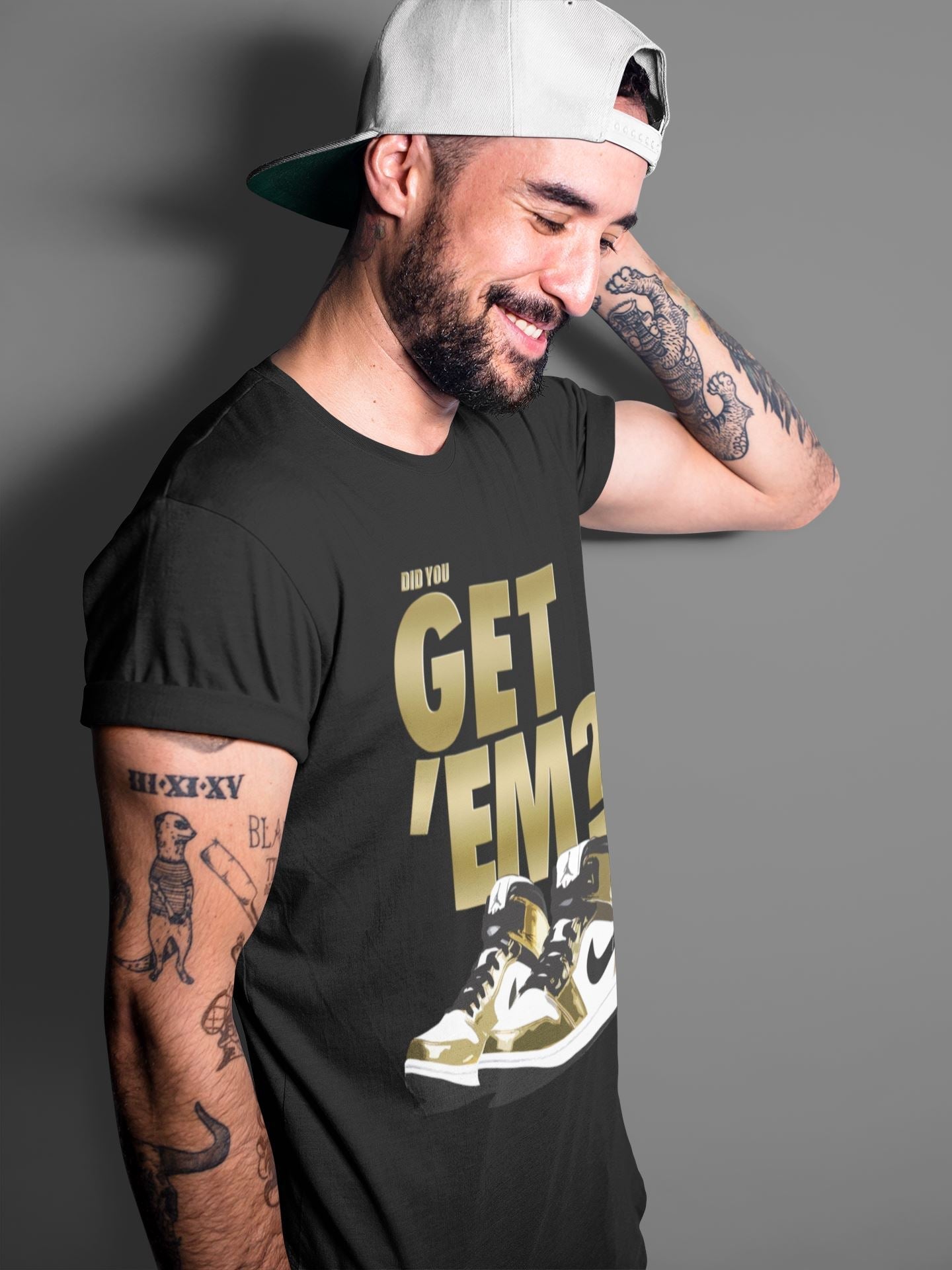 Did You Get 'Em Unisex Tops - Air Jordan 1 Metallic Gold