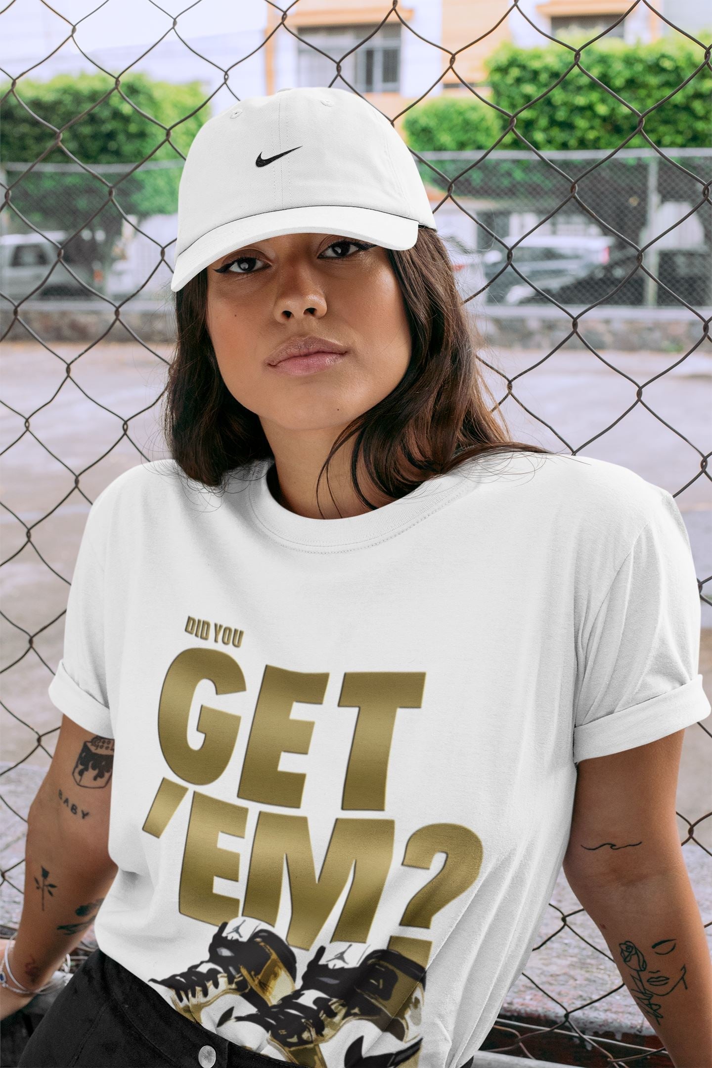 Did You Get 'Em Unisex Tops - Air Jordan 1 Metallic Gold