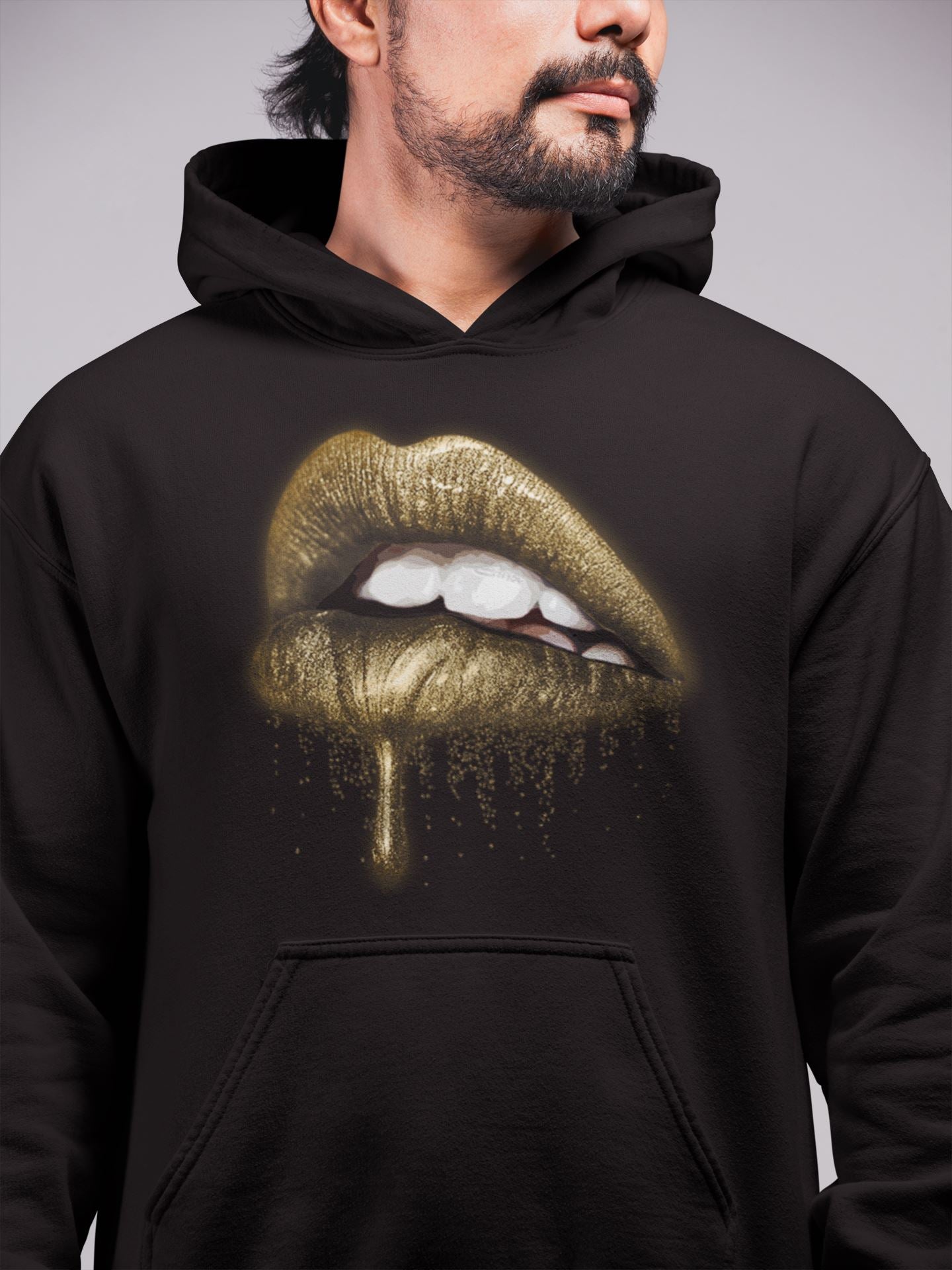Dripping Lips Unisex Tops - Air Jordan 1 Metallic Gold