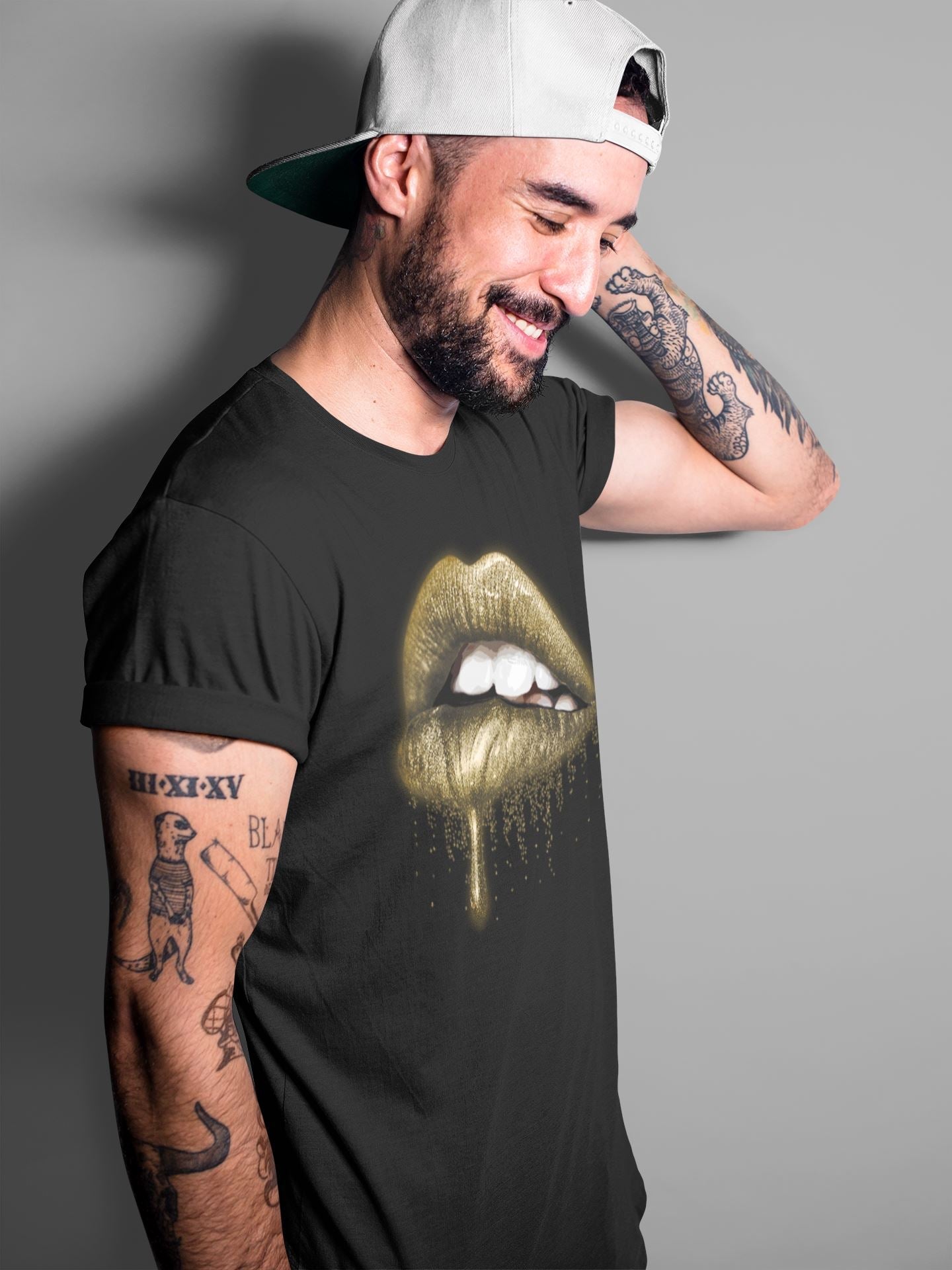 Dripping Lips Unisex Tops - Air Jordan 1 Metallic Gold