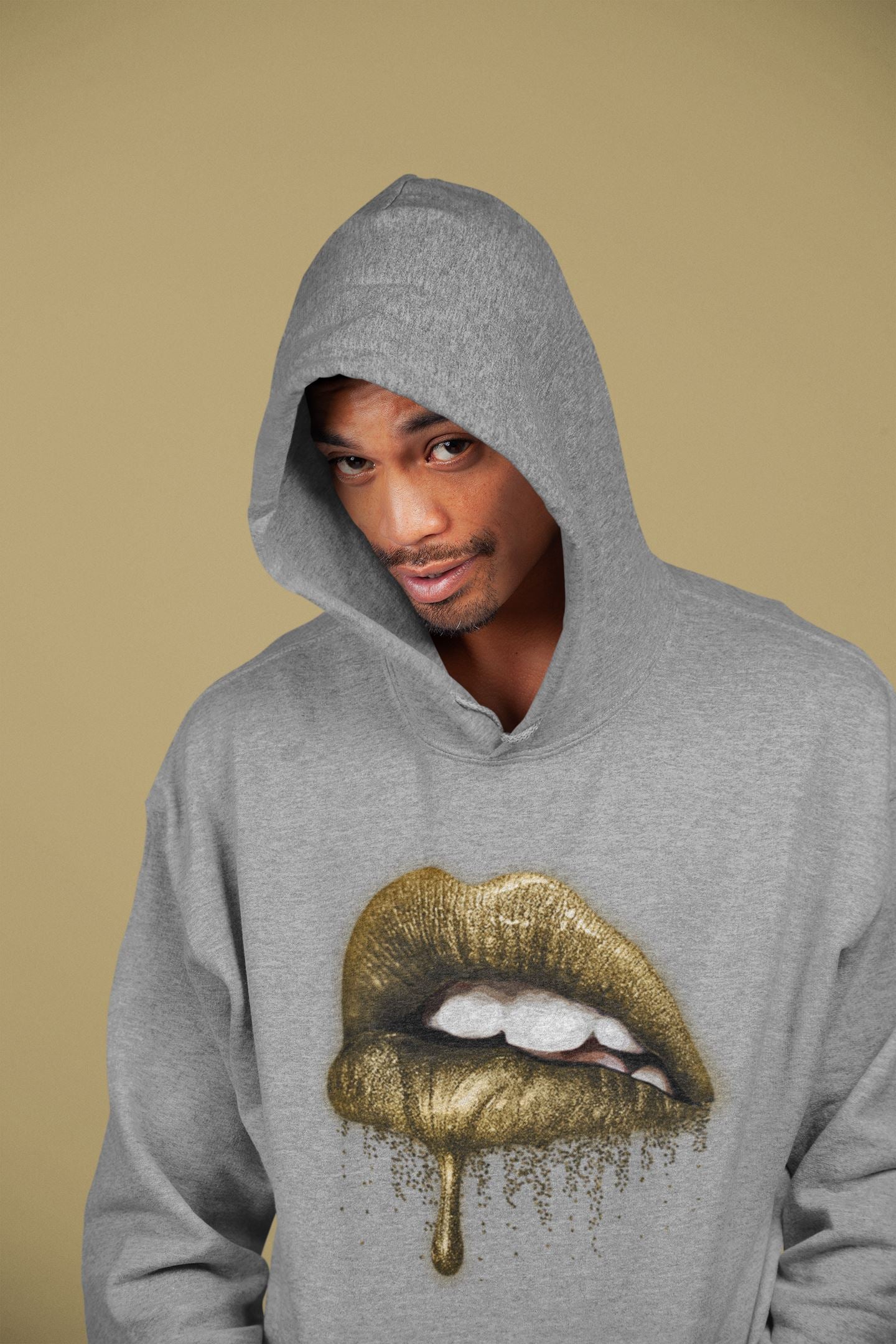 Dripping Lips Unisex Tops - Air Jordan 1 Metallic Gold