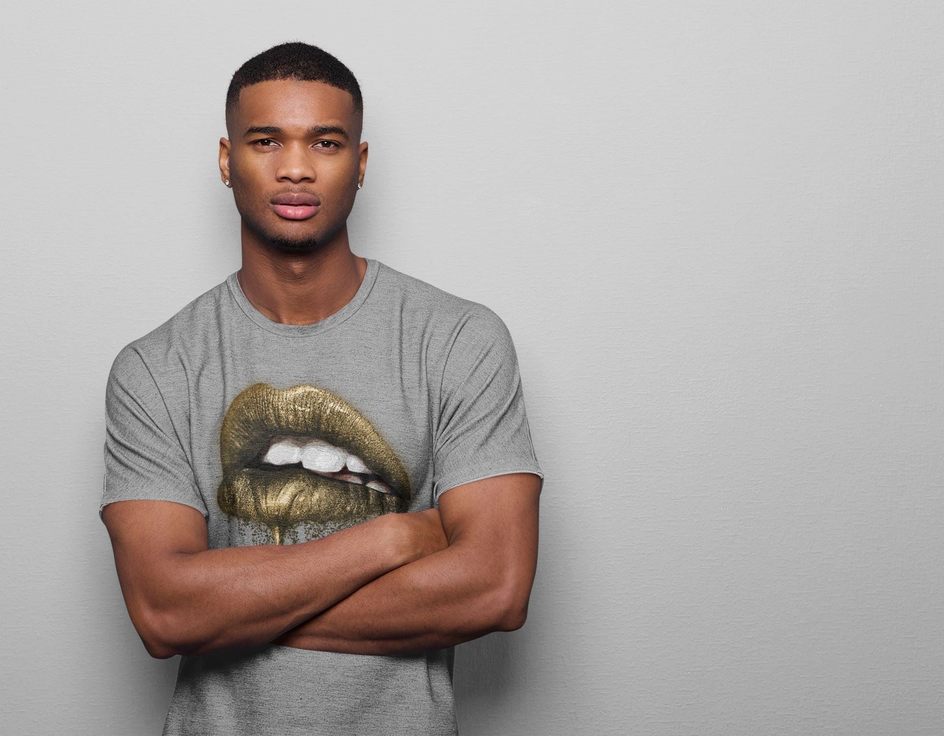 Dripping Lips Unisex Tops - Air Jordan 1 Metallic Gold