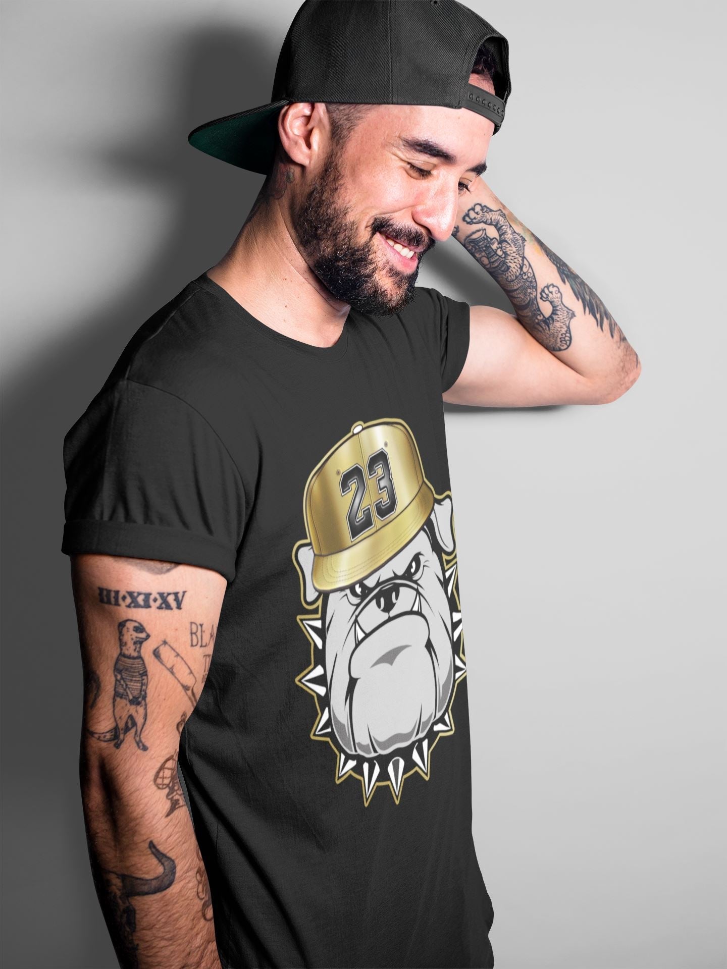 English Bulldog Unisex Tops - Air Jordan 1 Metallic Gold