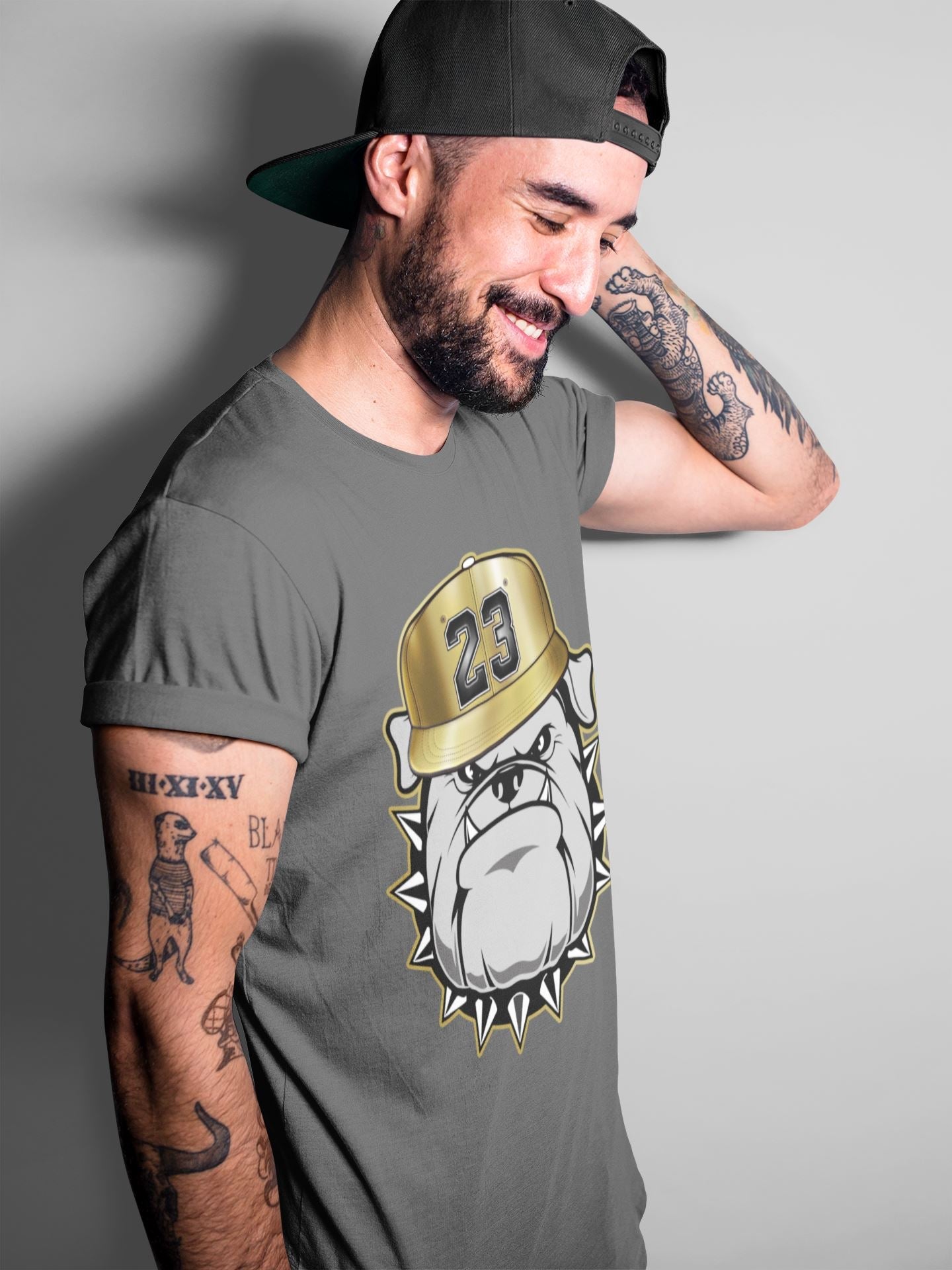 English Bulldog Unisex Tops - Air Jordan 1 Metallic Gold